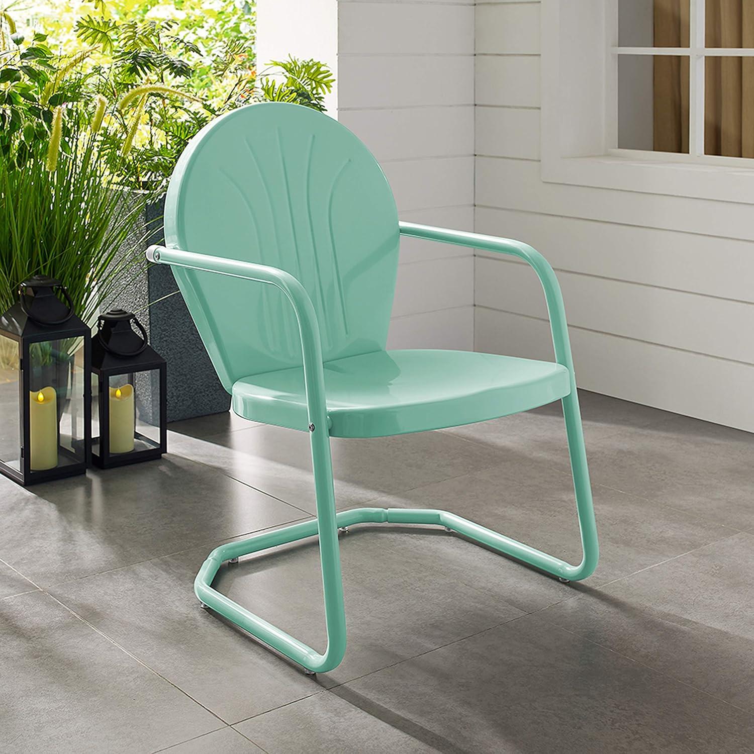 Griffith Aqua Metal Outdoor Lounge Chair
