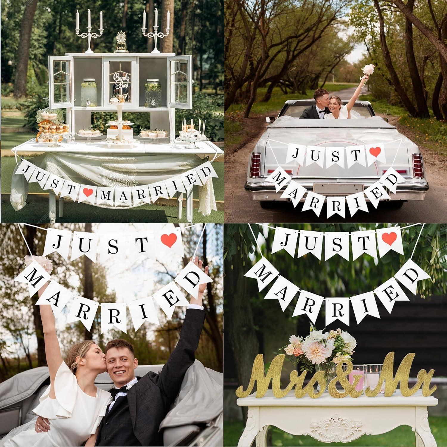 Mr and Mrs Signs Wedding Table Decorations, Wooden Freestanding Letters for Photo Props, Rustic Decoration, Anniversary Shower Gift (Golden)