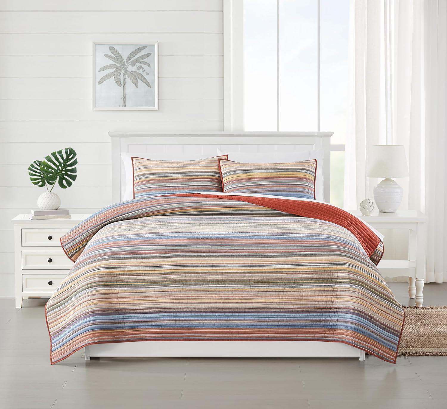 Oceanfront Resort Naples Yarn Dye Stripe Quilt Set