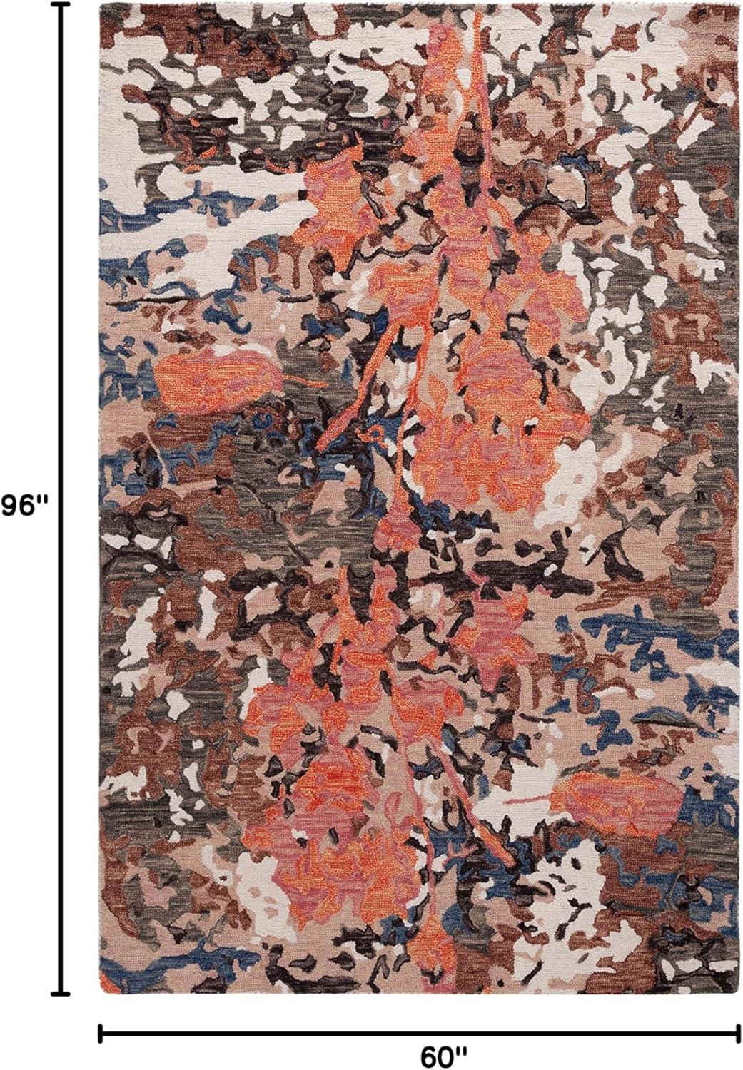 SAFAVIEH Blossom Yazmin Abstract Area Rug, Pink/Ivory, 5' x 8'