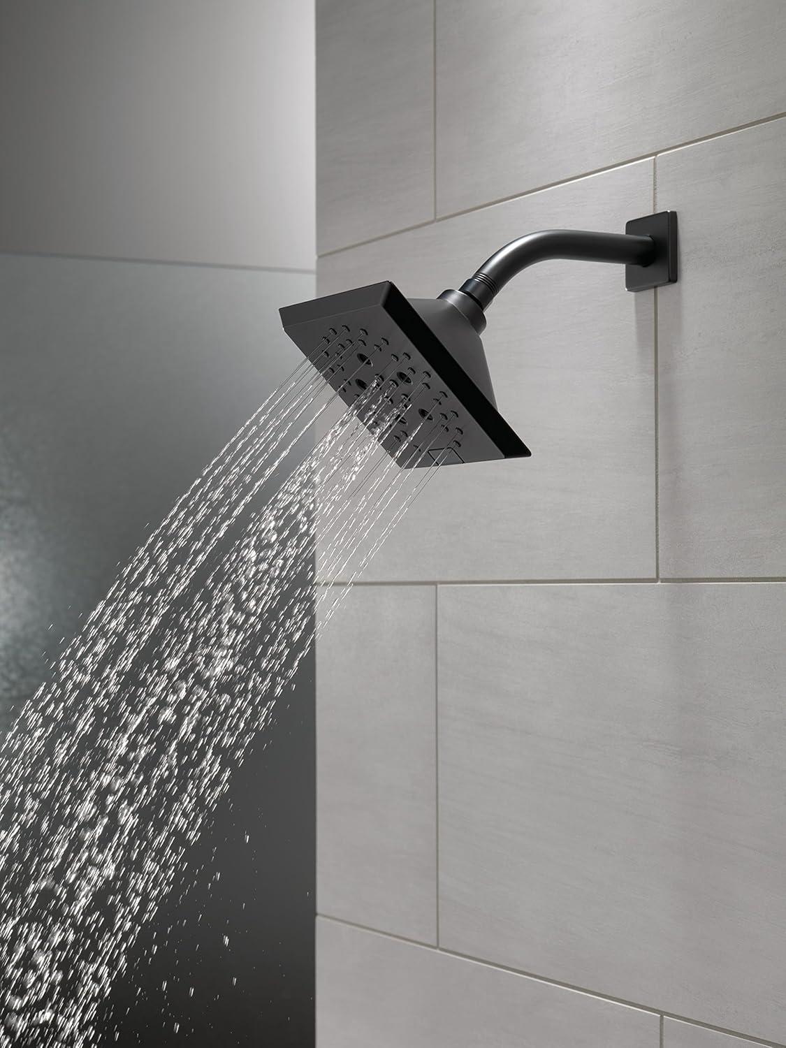 H2Okinetic 5-Spray Modern Square Raincan Shower Head 1.75 GPM