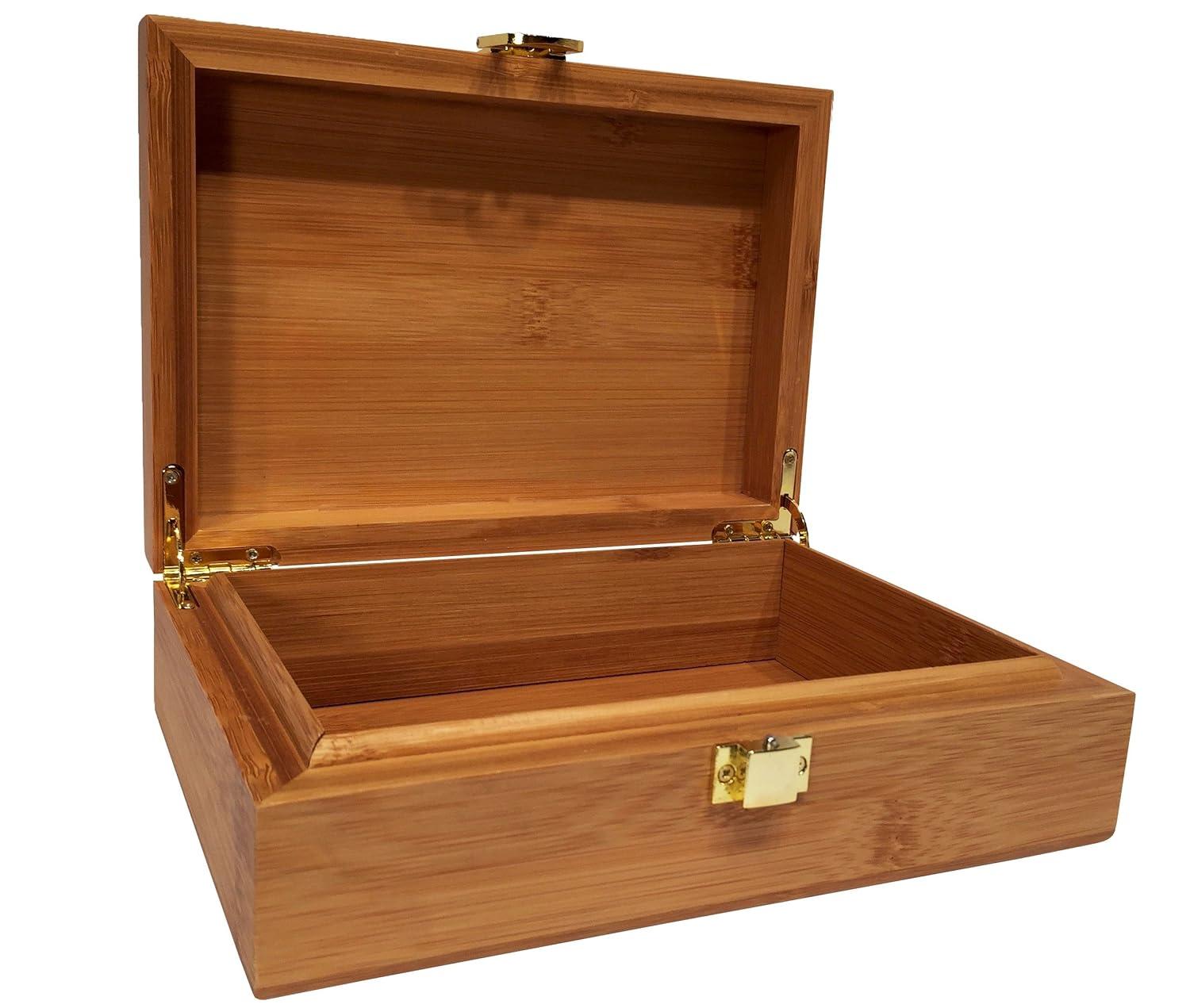 Tree of Life Keepsake Box - Wooden Keepsake Box with Hinged Lid - Engraved Design - Decorative Wooden Boxes with Lids - Wood Gift Box (Tree of Life)