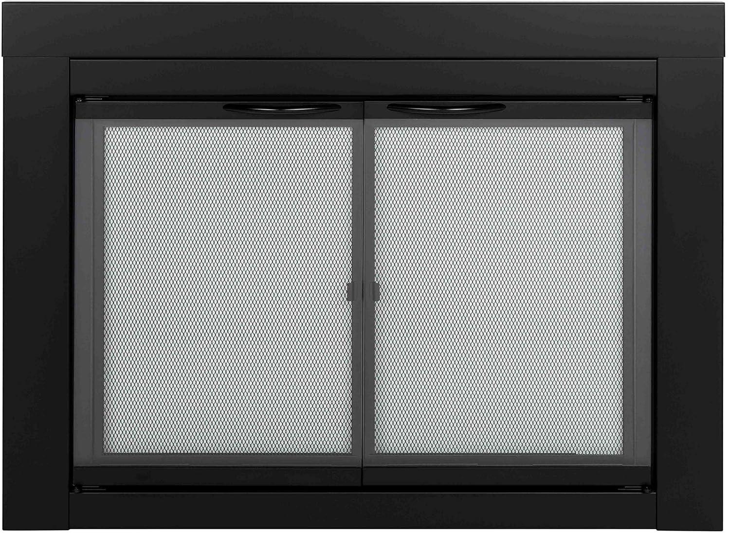 Pleasant Hearth Alpine Puertas de Vidrio para Chimenea Negra - Pequeñas