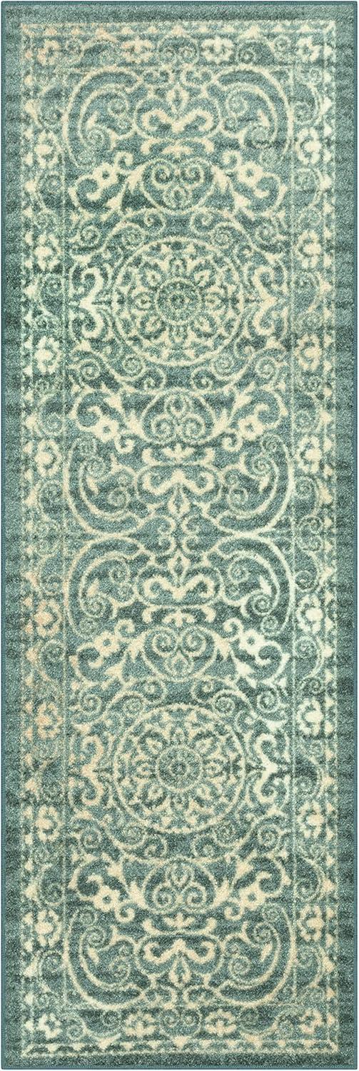 Charlton Home® Dreyfuss Light Spa/Turquoise/Ivory Rug