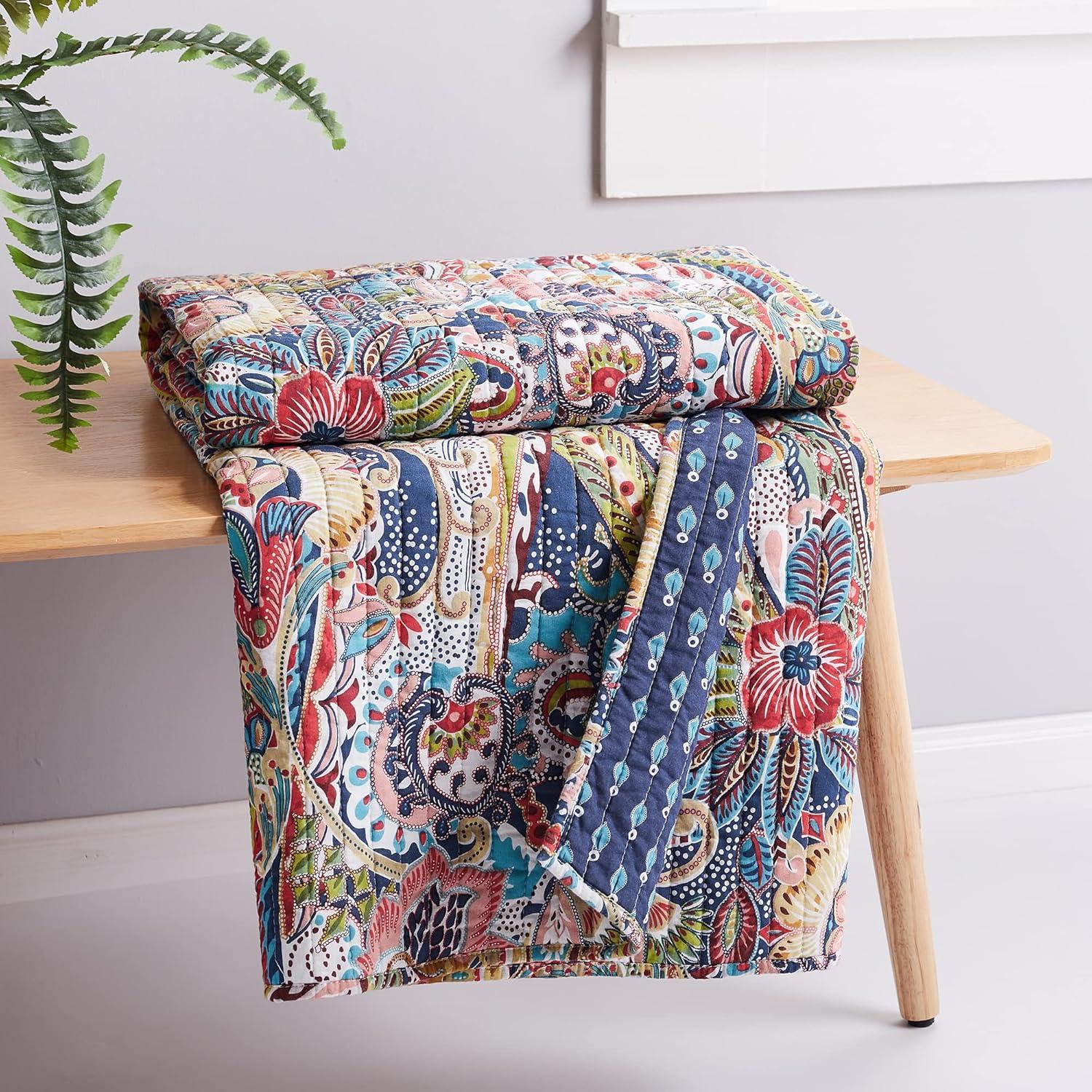 Nanette Floral Quilted Throw - Levtex Home