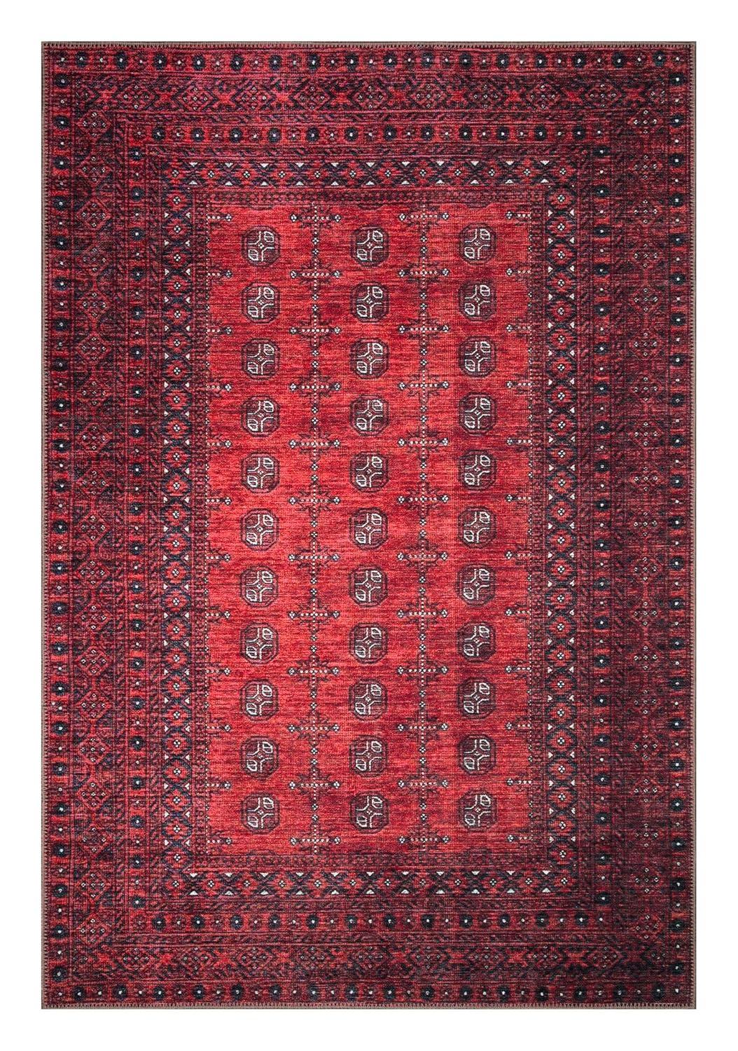 Keen Home Design Machine Washable Area Rugs with Non-slip Backing, Ideal for Hallway, Living Room, Bedroom, Kitchen and Laundry Room, Vintage Moroccan and Low Pile Rug ( 3' x 5' )