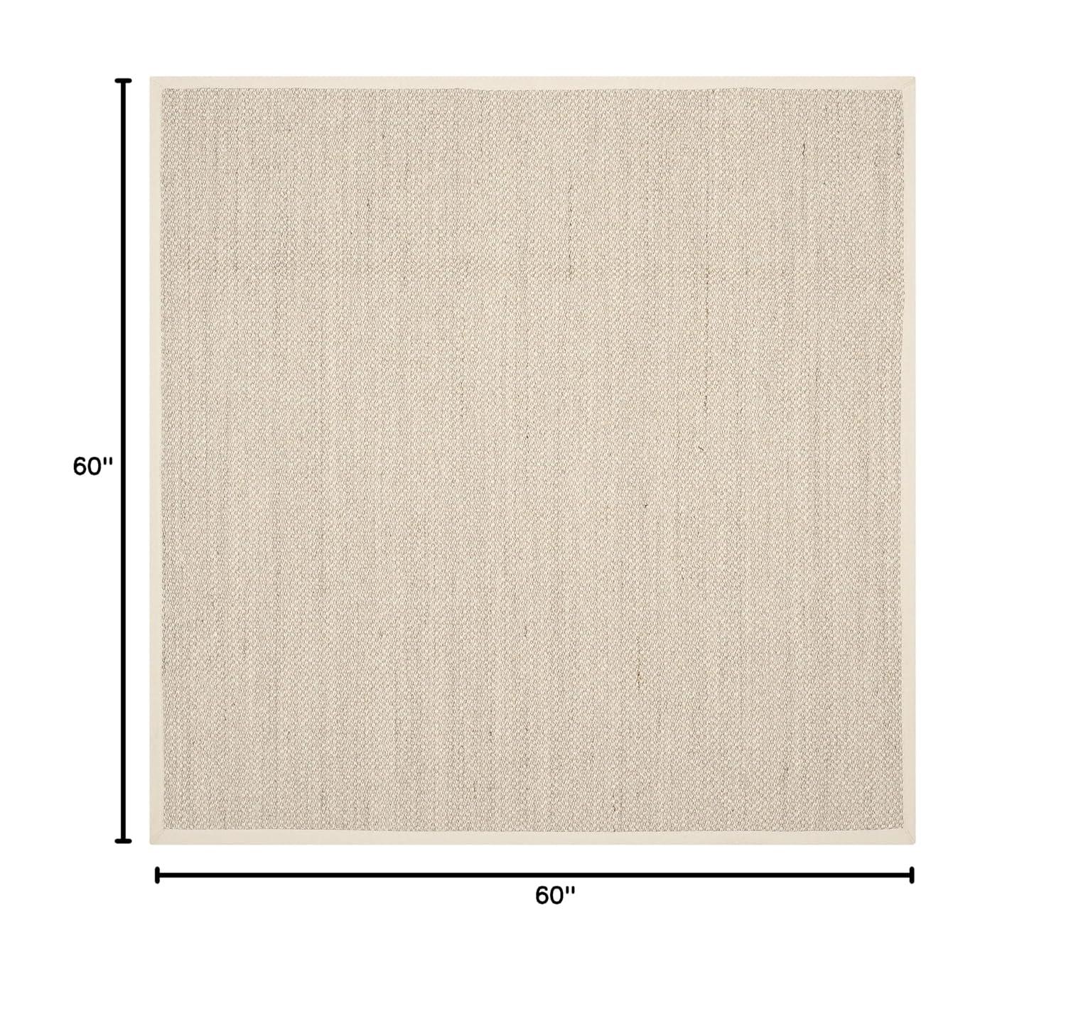Natural Fiber NF143 Power Loomed Indoor Area Rug - Marble/Beige - 5'x5' - Safavieh