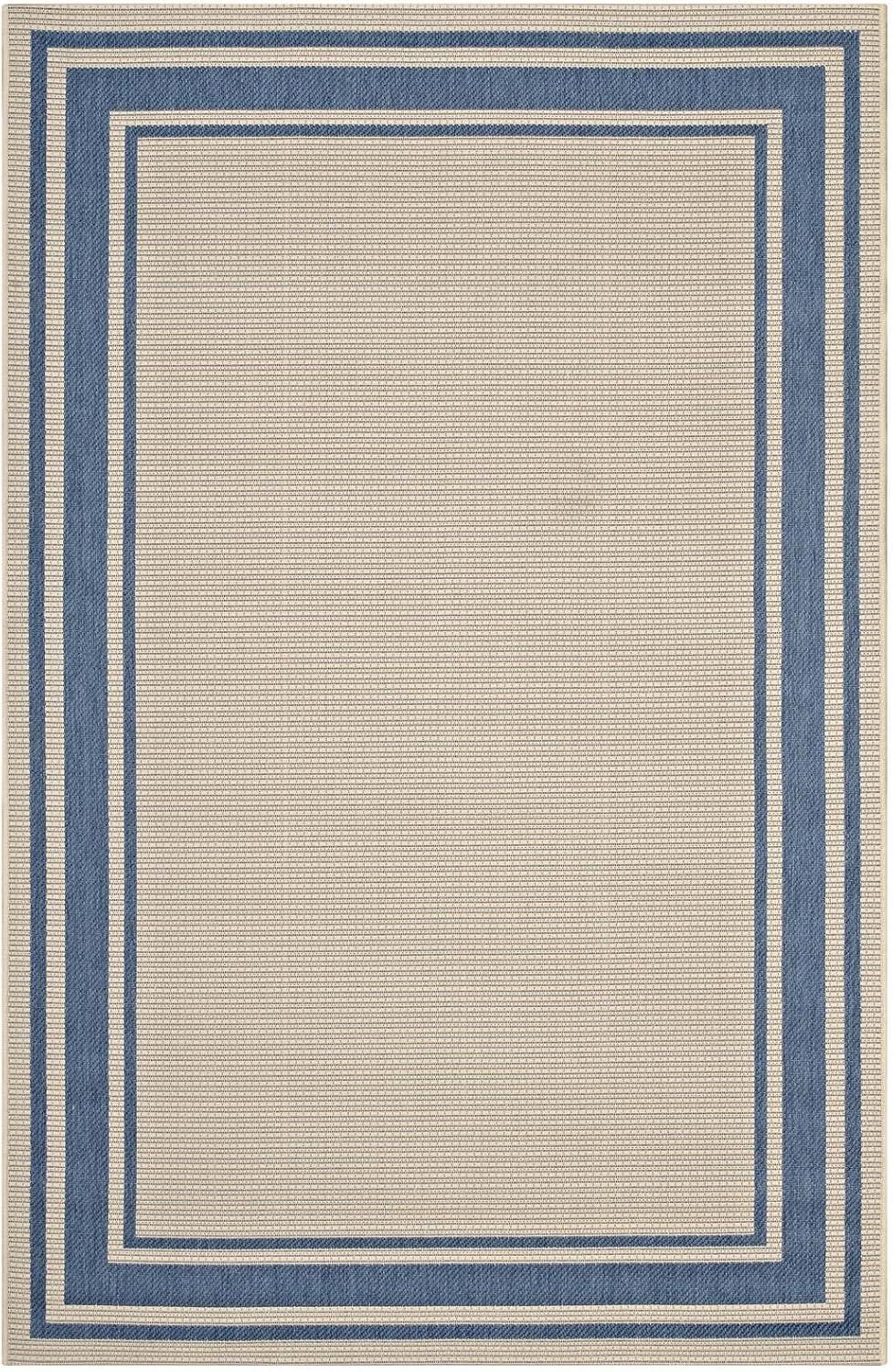 Rim Solid Border Borderline Indoor and Outdoor Area Rug by Modway