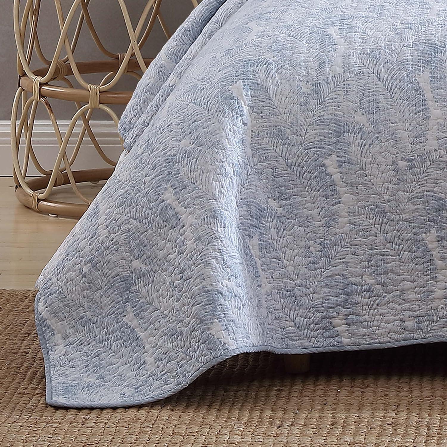 Distressed Water Leaves Cotton Quilt Set - Tommy Bahama