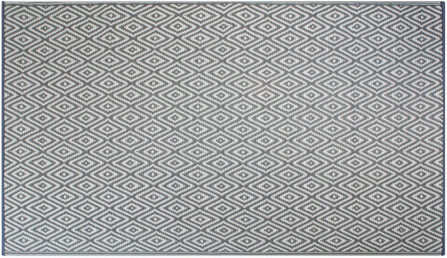 DII Reversible Indoor/Outdoor Diamond Woven Rug, 4x6', Gray