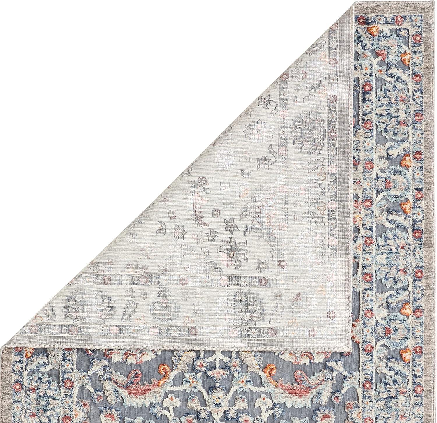Laura Ashley Turkish Mystic Chenille Medallion Area Rug_Navy/Navy