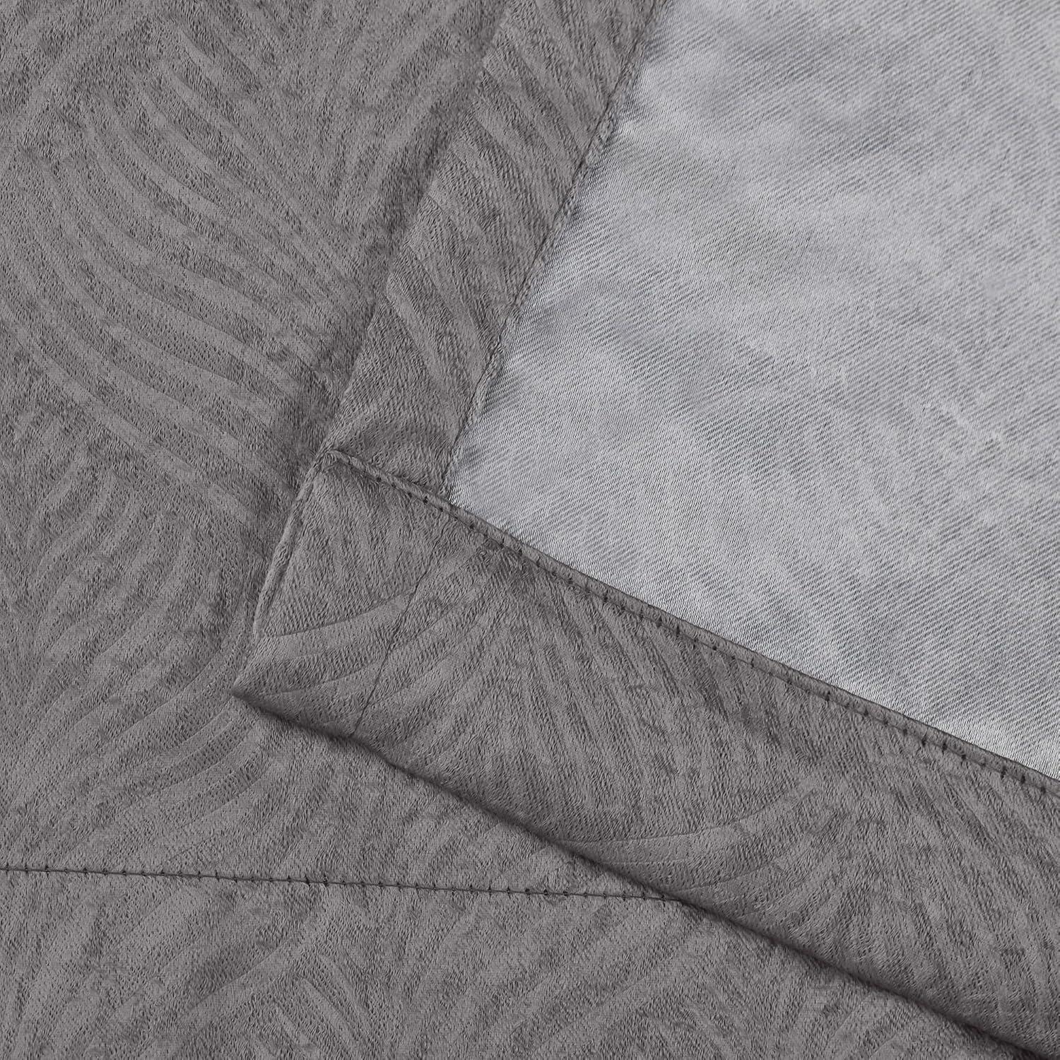 Superior Waverly Blackout Curtains, Rod Pocket, Set of 2, 42" x 96", Silver