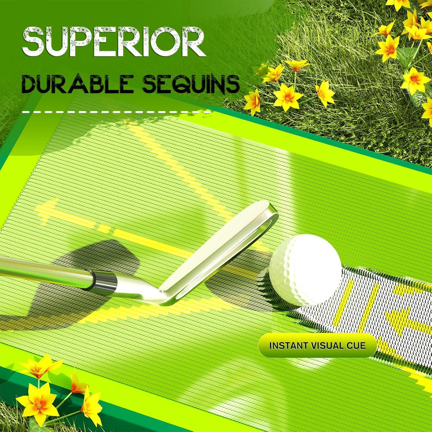 Birdie Bath Birdie Golf: Birdie Mat - Pro Premium Swing Training Mat, Analyze Swing Path & Ball Impact, Portable, Indoor & Outdoor, 19.25x12.3" Sports Accessory