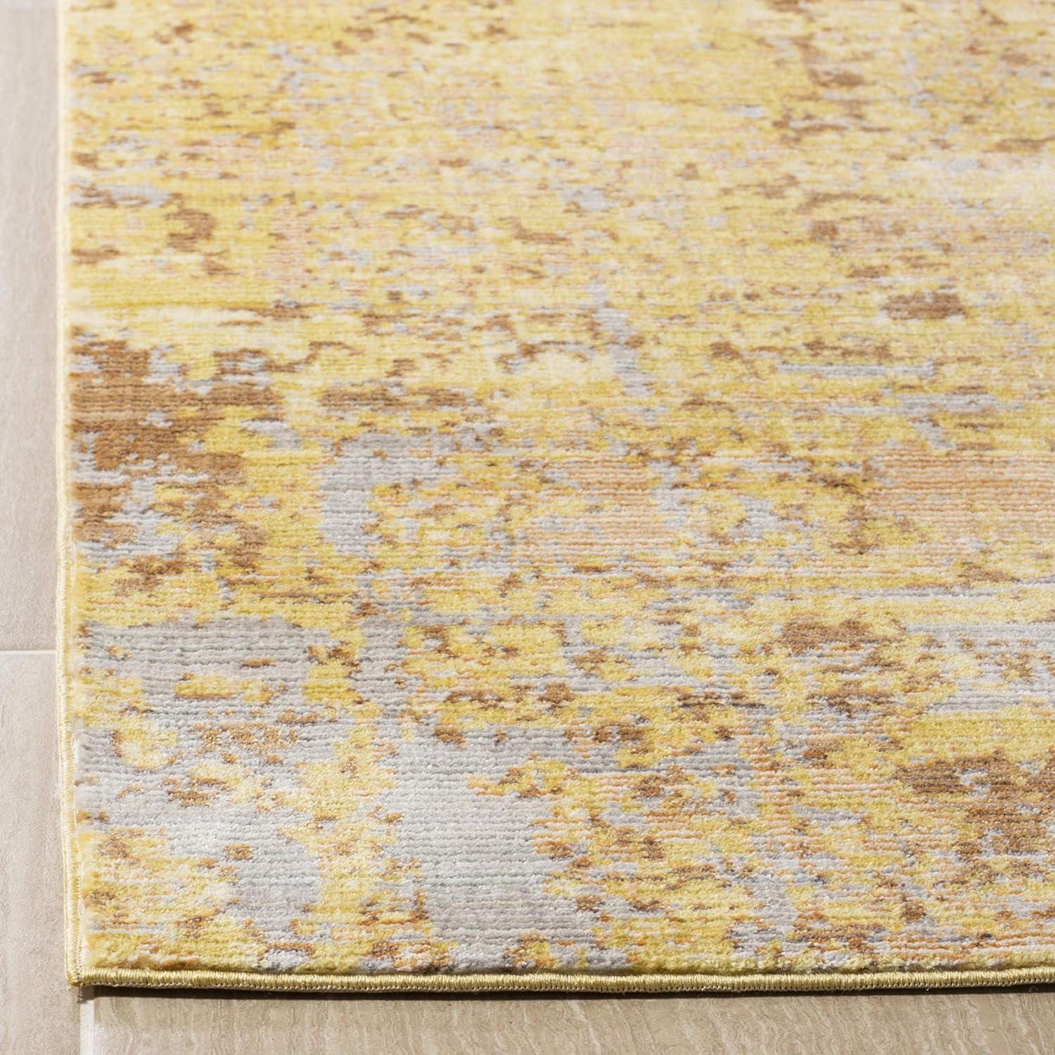 Mystique MYS971 Power Loomed Area Rug - Gold/Multi - 5'x8' - Safavieh.