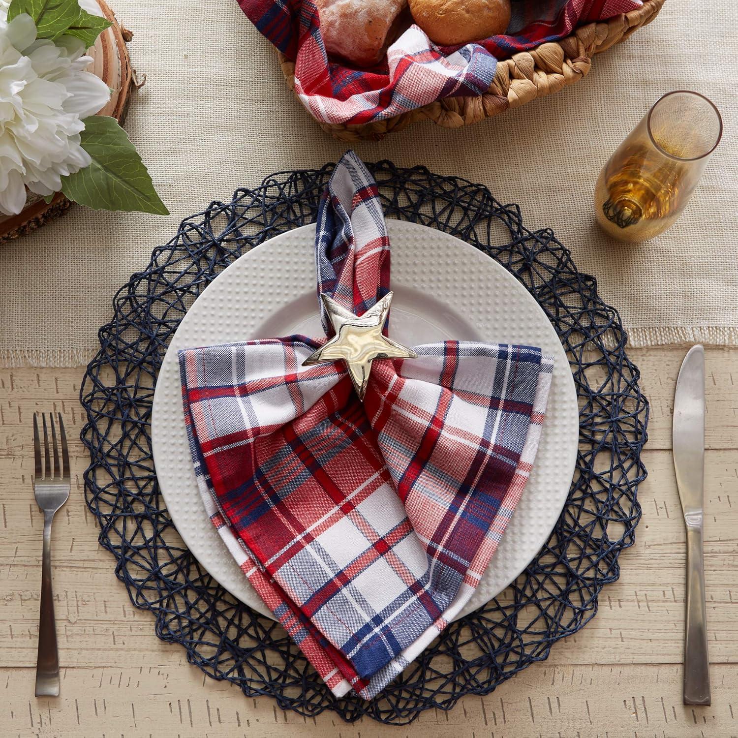 Napkin, Americana Plaid - Set of 6