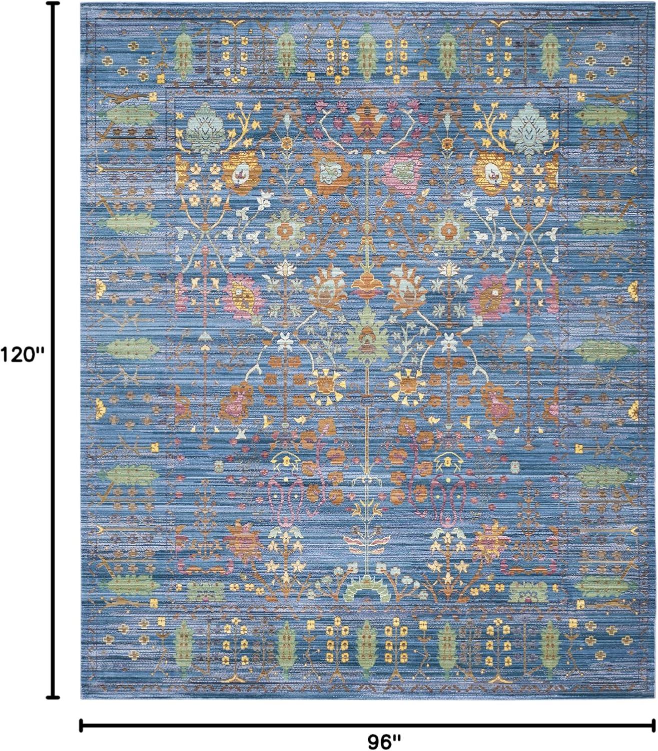 Valencia VAL108 Power Loomed Indoor Area Rug - Blue/Multi - 8'x10' - Safavieh