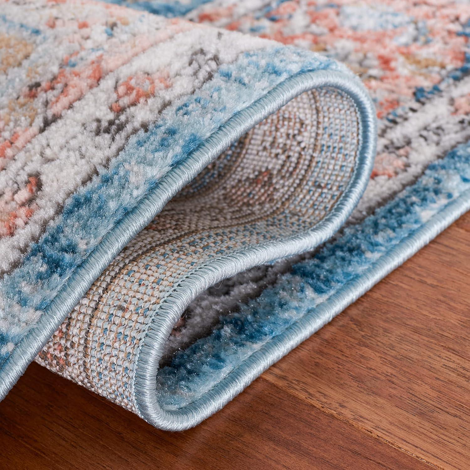 Shivan SHV797 Power Loomed Area Rug - Grey/Blue - 6'7" round - Safavieh.
