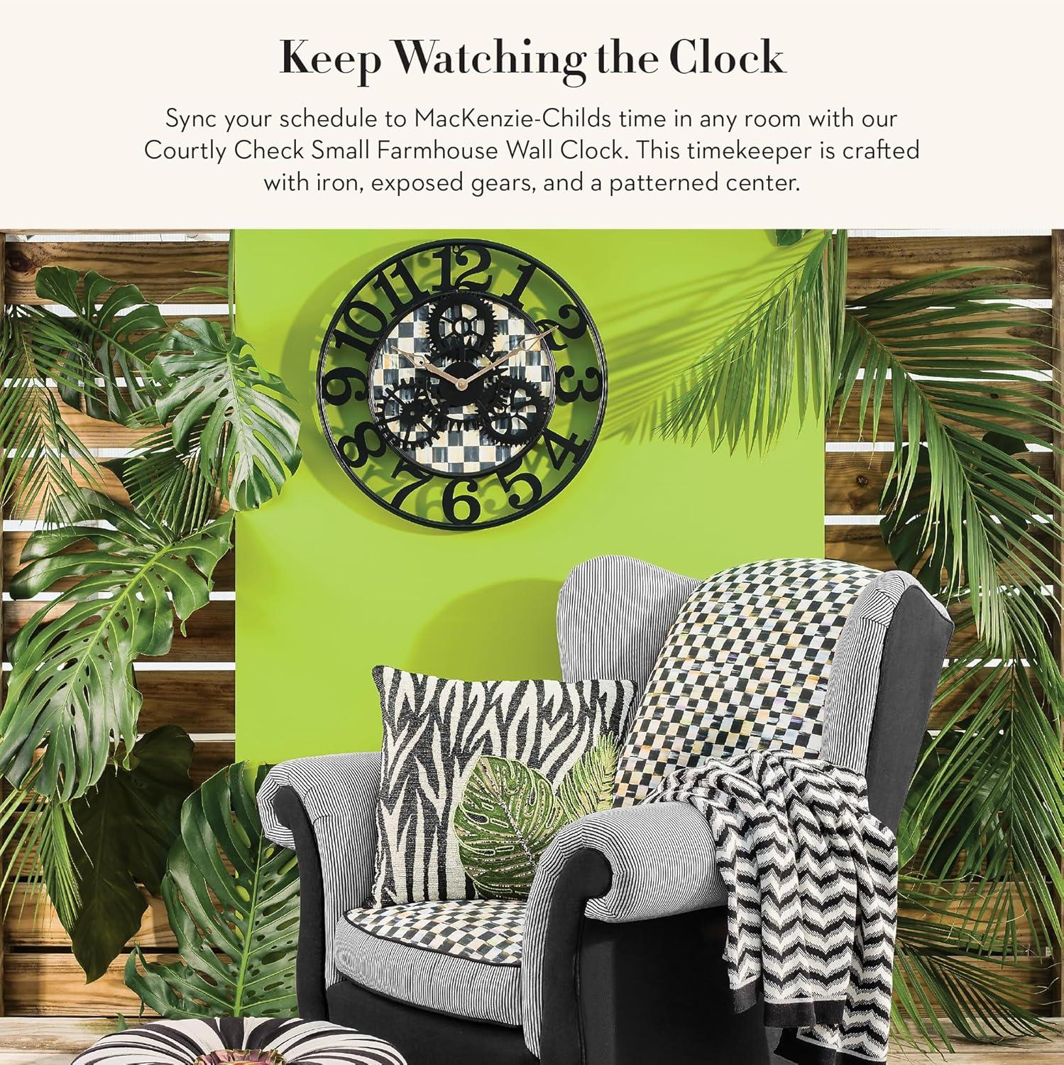 Courtly Check® Small Farmhouse Wall Clock