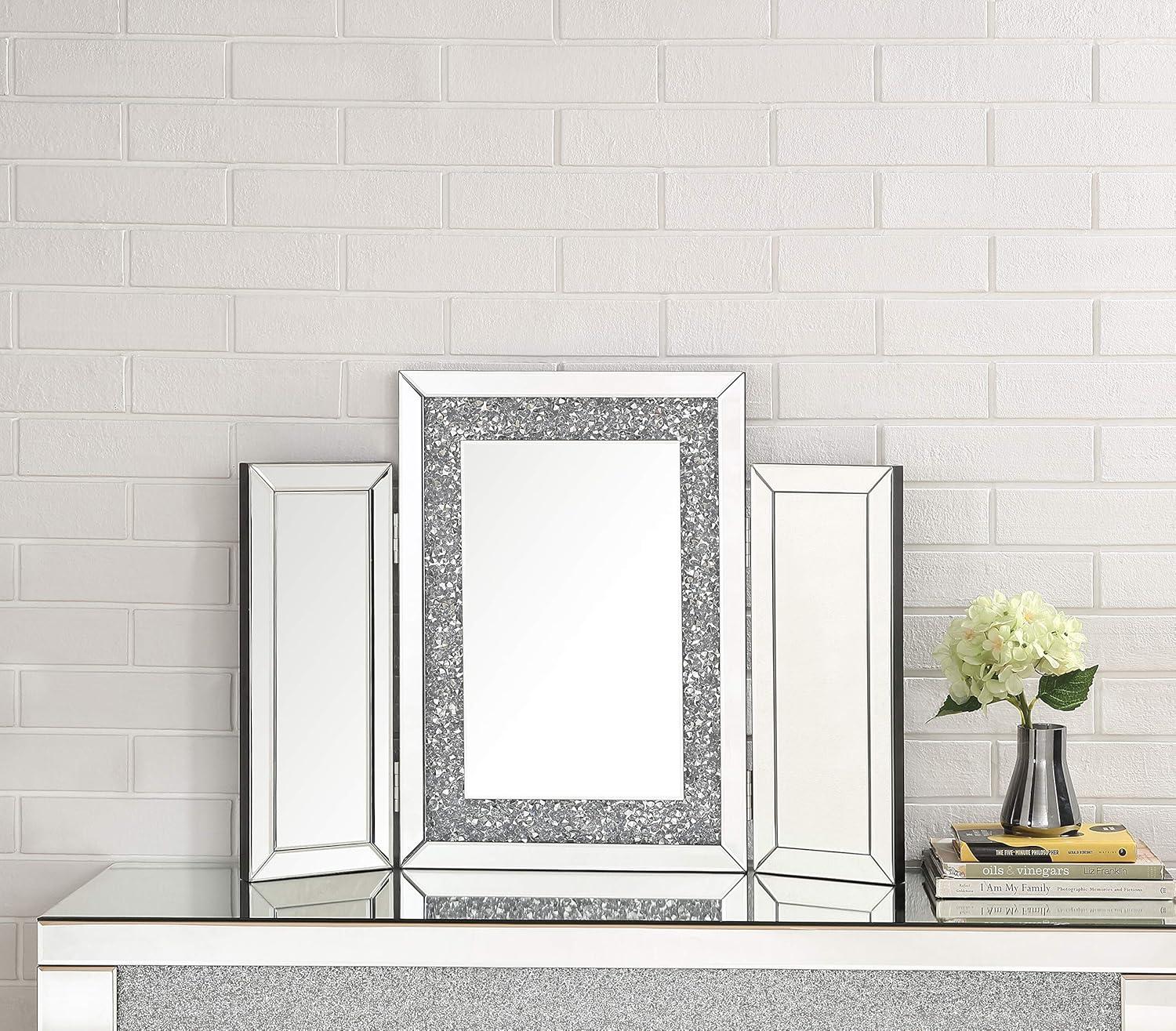 Rectangular White Wood Vanity for Kids' Nursery