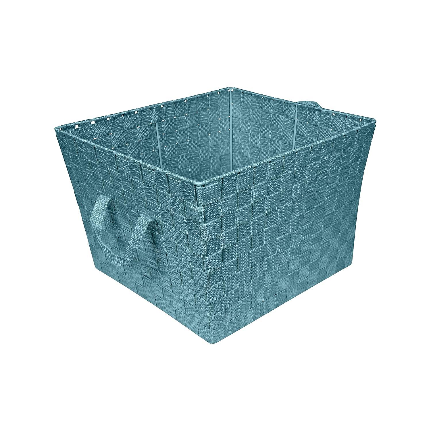 Simplify Large Woven Fabric Storage Basket in Black