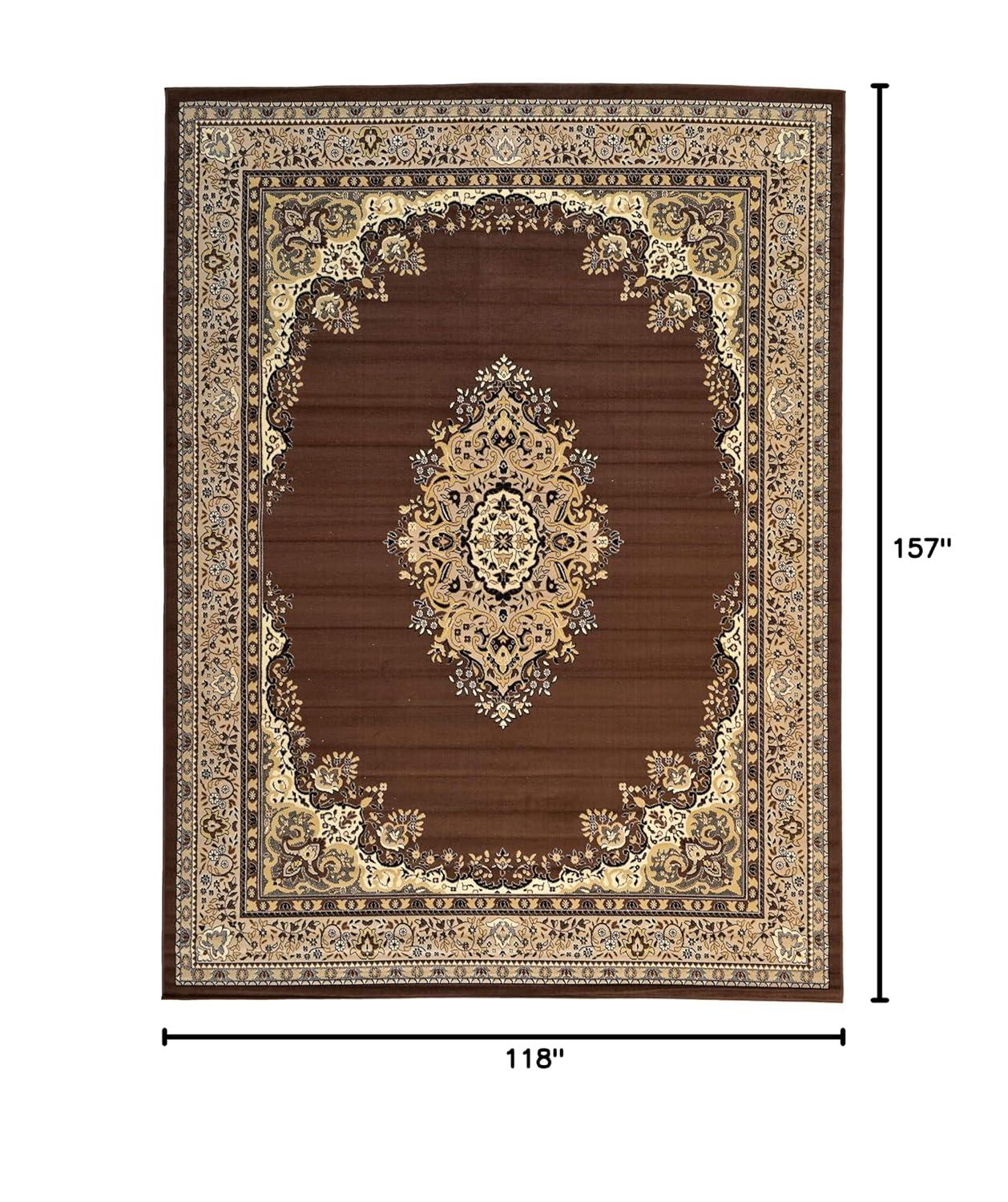 Unique Loom Reza Collection Area Rug - Washington (10'  x 13' 1" Rectangle Red/Black)