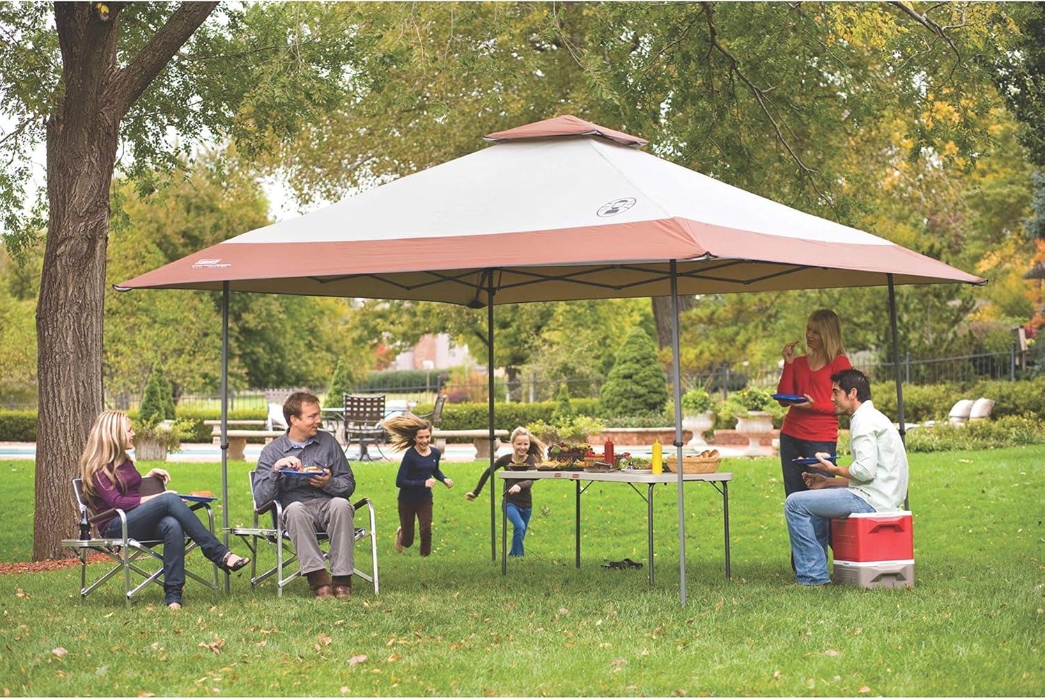 Coleman 13x13ft Beige and Brown Instant Canopy Shelter