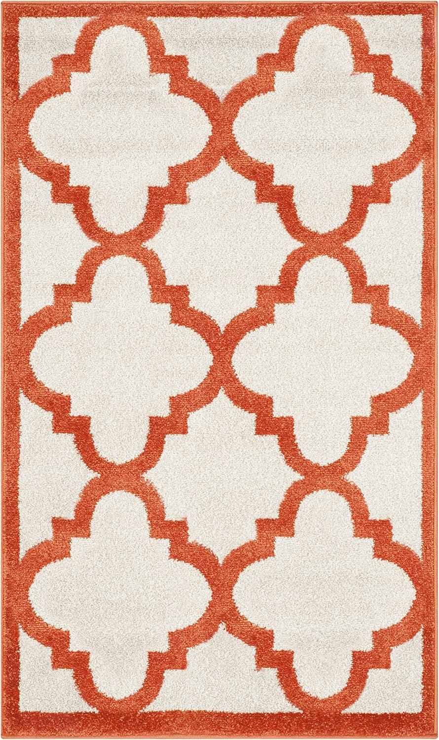 Amherst AMT423 Power Loomed Indoor Accent Rug - Beige/Orange - 2'6"x4' - Safavieh