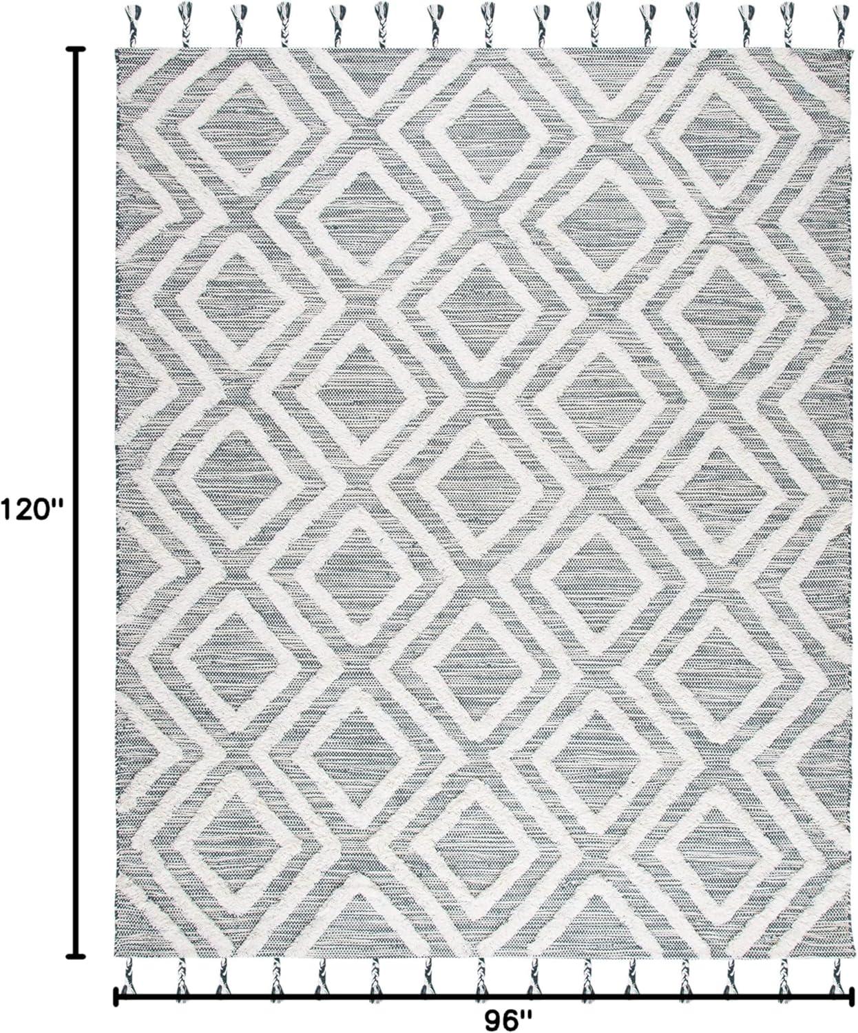 Kenya KNY331 Hand Tufted Area Rug - Teal/Ivory - 8'x10' - Safavieh.