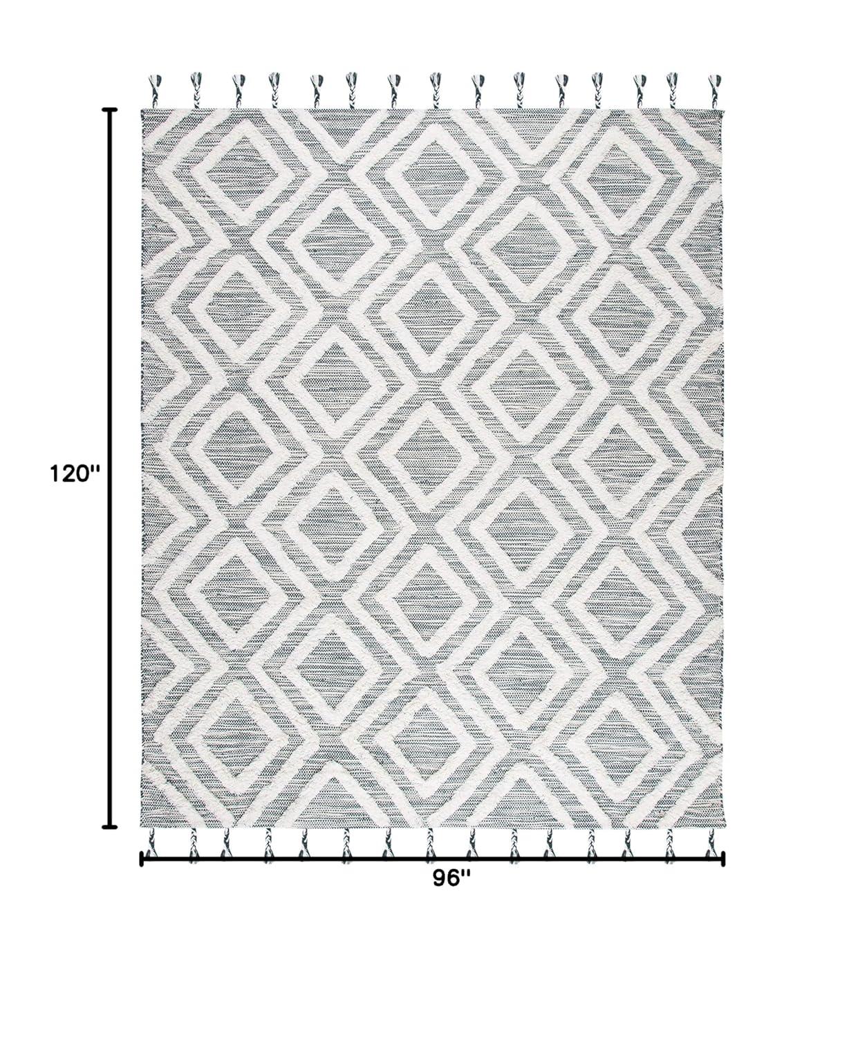Kenya KNY331 Hand Tufted Area Rug - Teal/Ivory - 8'x10' - Safavieh.