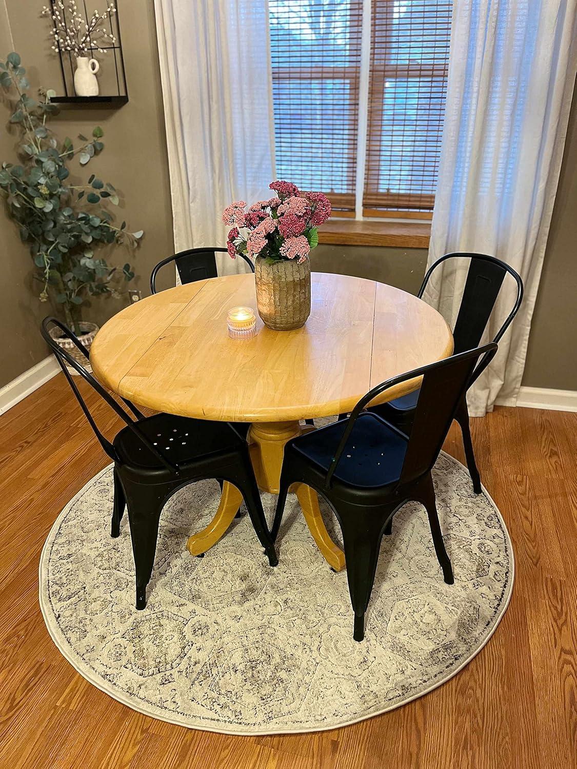 Hauteloom Round Area Rug   Charcoal