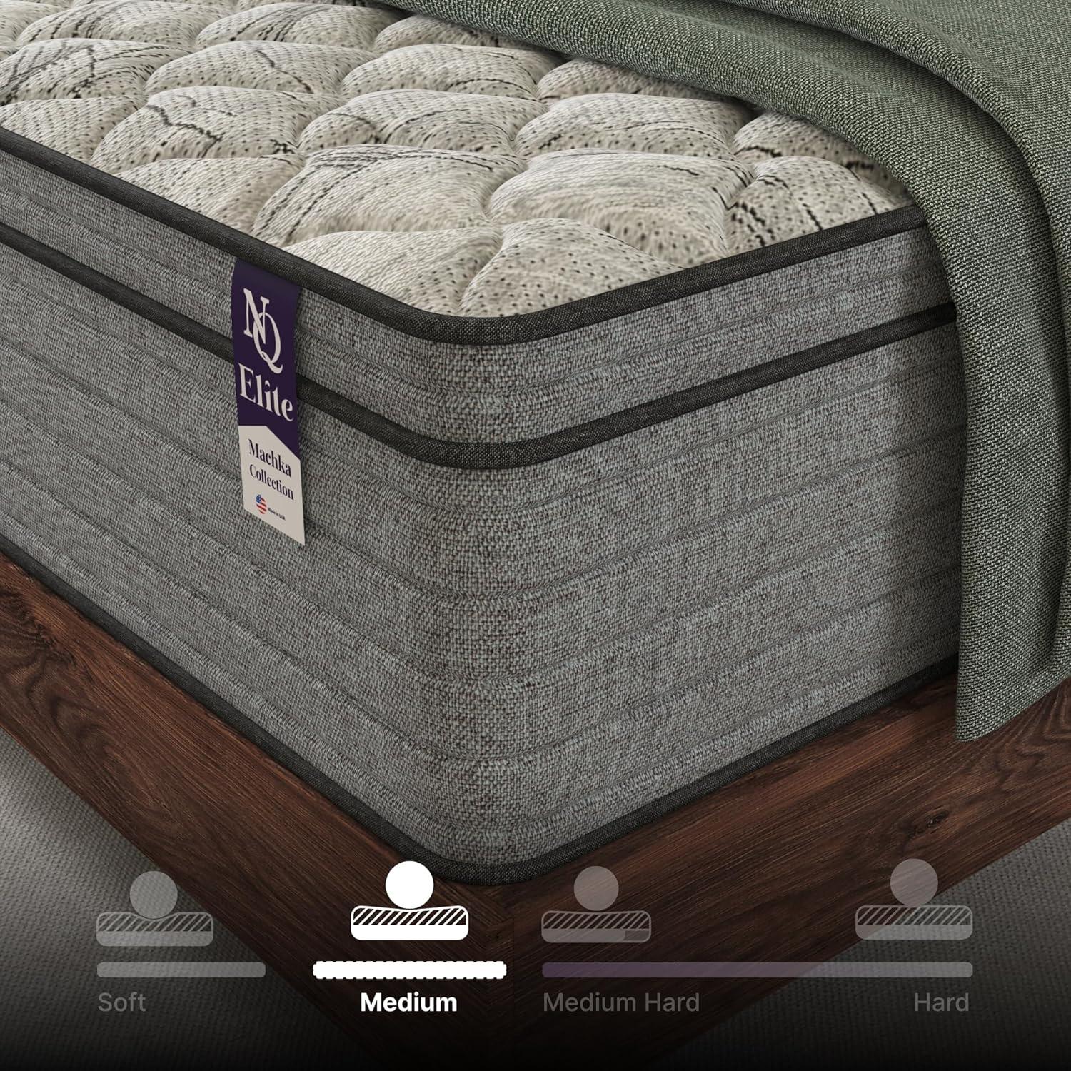 NapQueen Elite Series Machka 12" Full Size Mattress, Hybrid Pocket Spring Coils, Bed In a Box, Adult