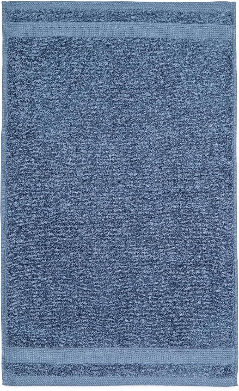 Blue 100% Cotton 6-Piece Bath Towel Set