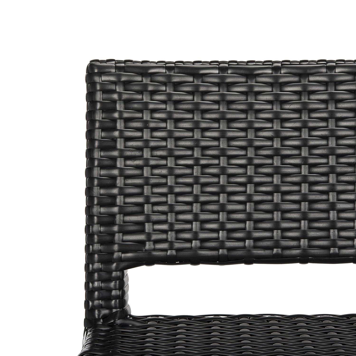 Landry Barstool - Indoor/Outdoor - FOX5212 - Black - Safavieh