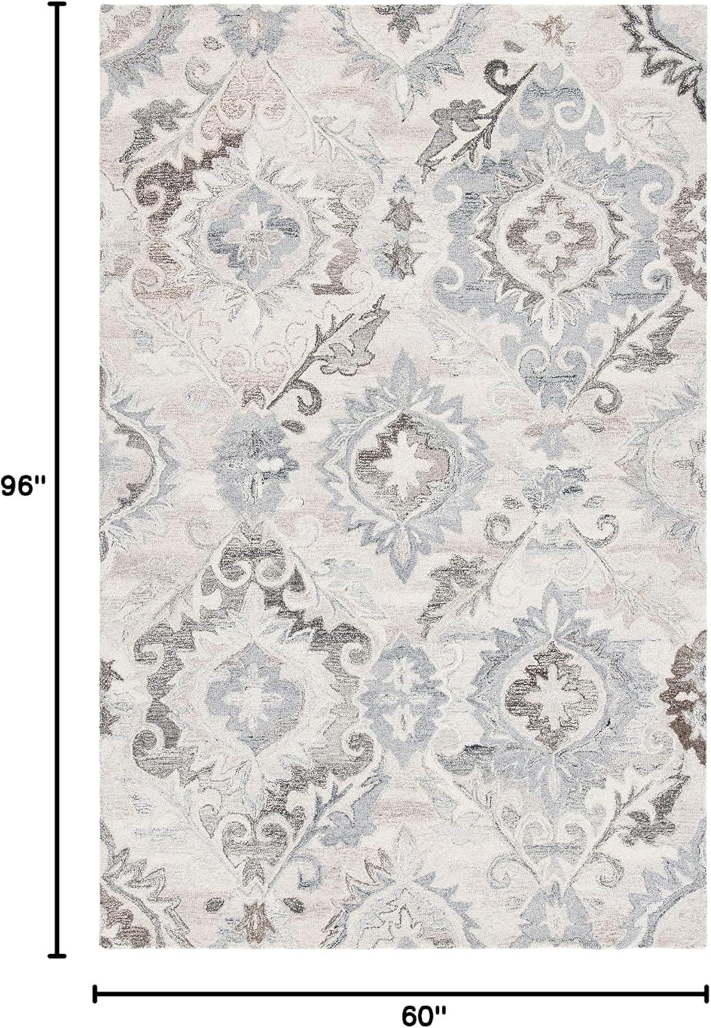 SAFAVIEH Suzani SZN336A Handmade Ivory / Grey Rug