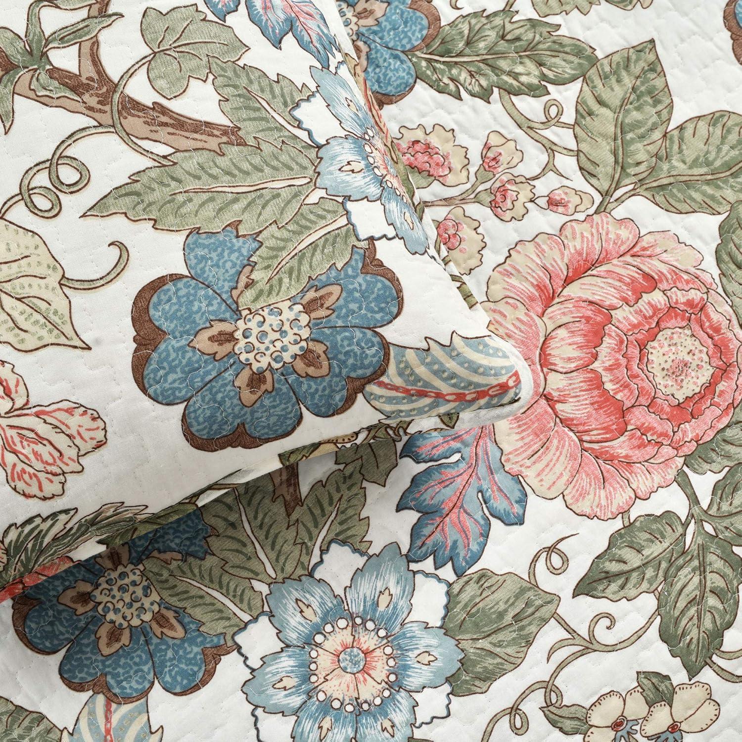 Lush Decor Granborough Cotton Reversible Traditional 3 Piece Quilt Set