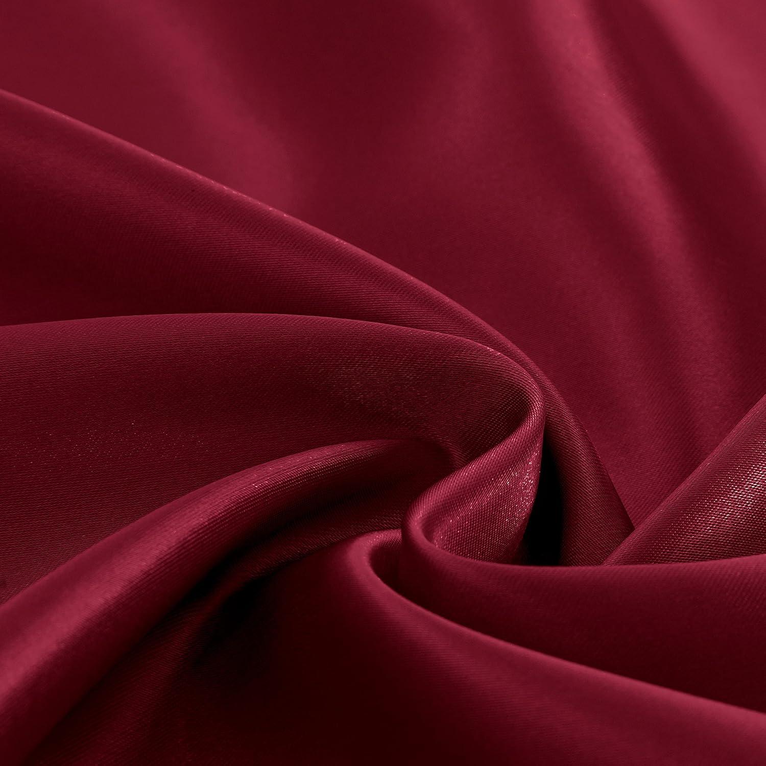 Burgundy King Satin Microfiber Deep Pocket Sheet Set