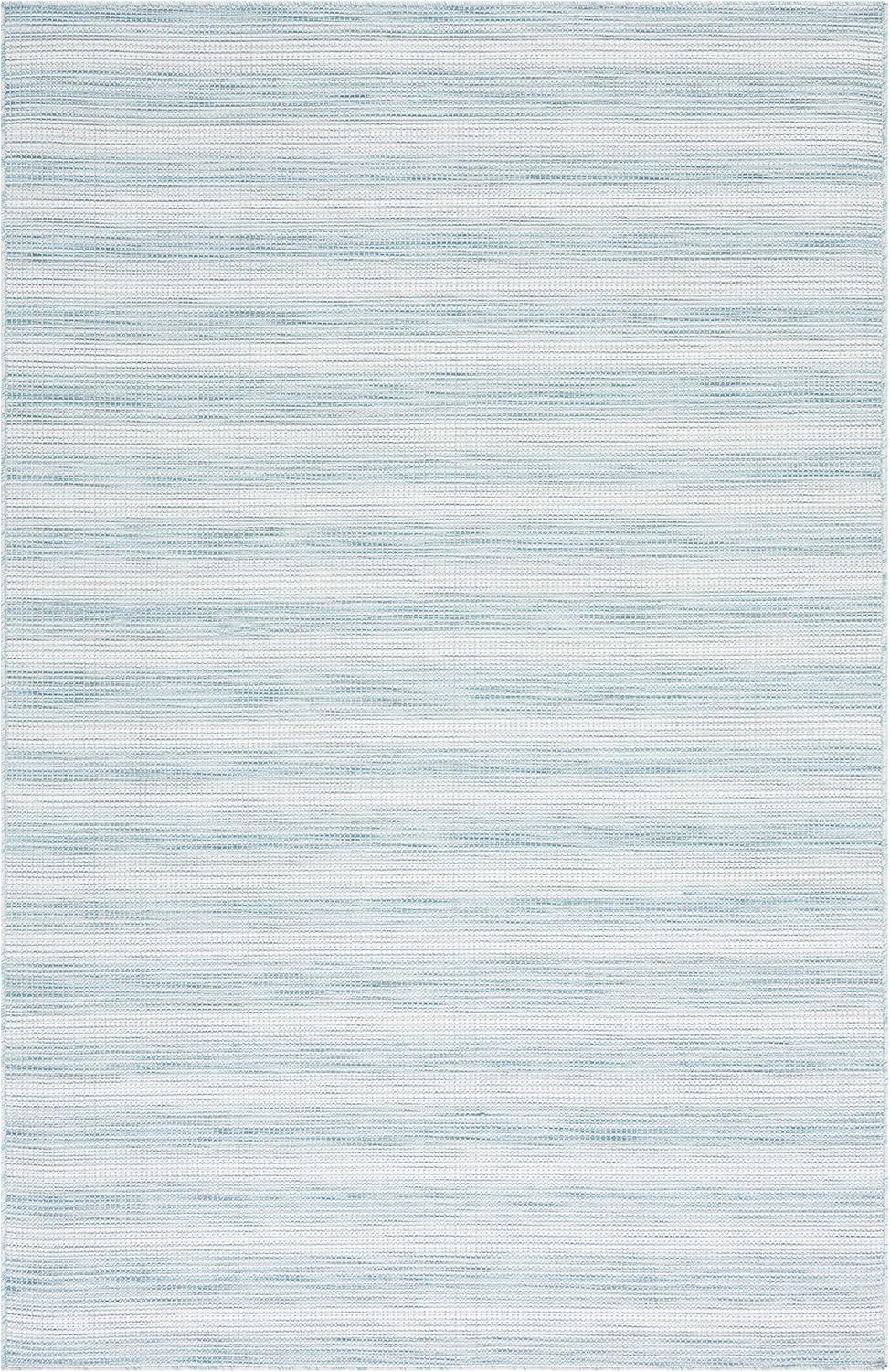 Hampton HTN231 Power Loomed Indoor/Outdoor Area Rug - Aqua Ivory/Multi - 5'1"x7'6" - Safavieh.