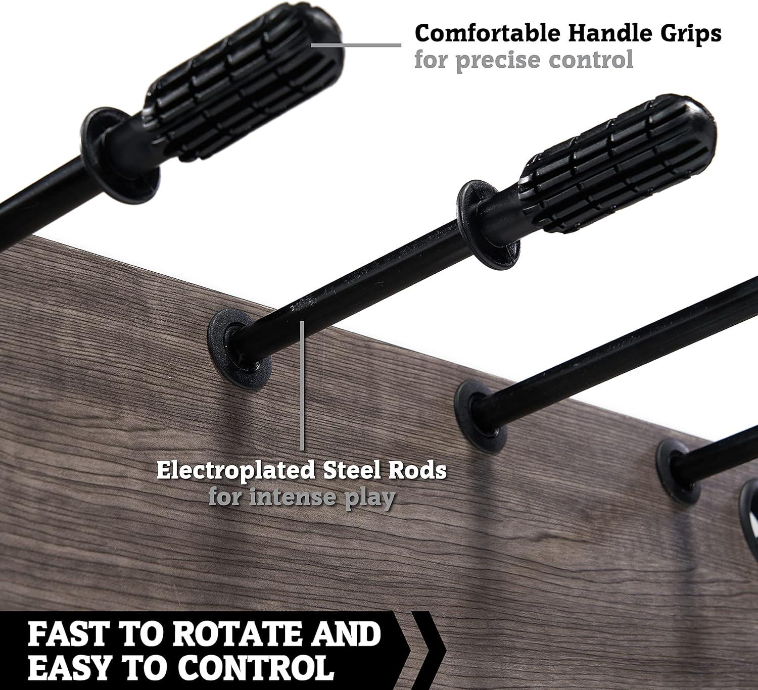 Hall of Games Foosball Tables Multiple Styles, Soccer with Durable & Stylish Designs with Tabletop Sports Soccer Balls, Perfect for Family Game Rooms