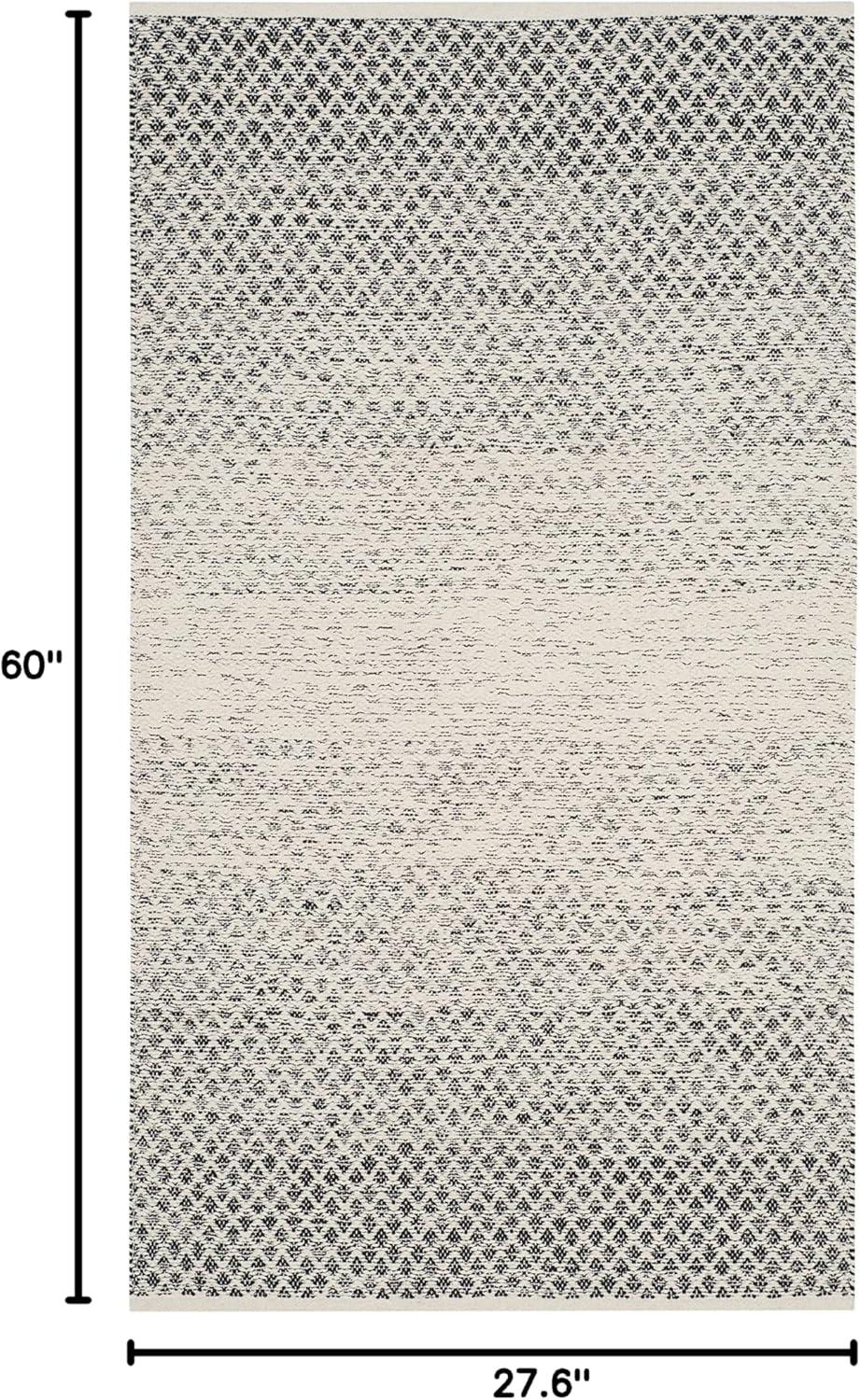 Montauk MTK601 Hand Woven Indoor Accent Rug - Black/Ivory - 2'3"x5' - Safavieh