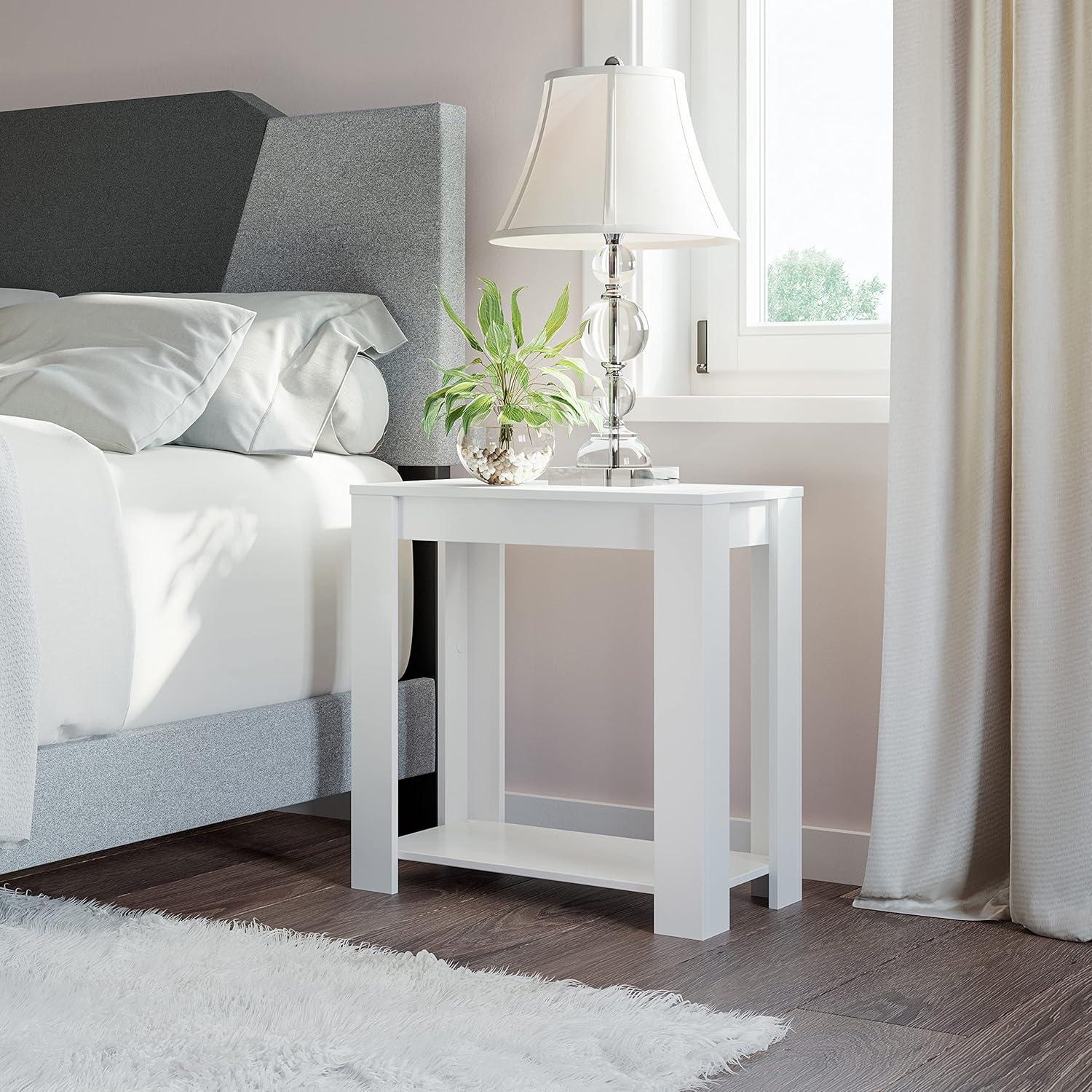 Boyd Sleep Brisbane Open Storage Nightstand, Low Profile End Table