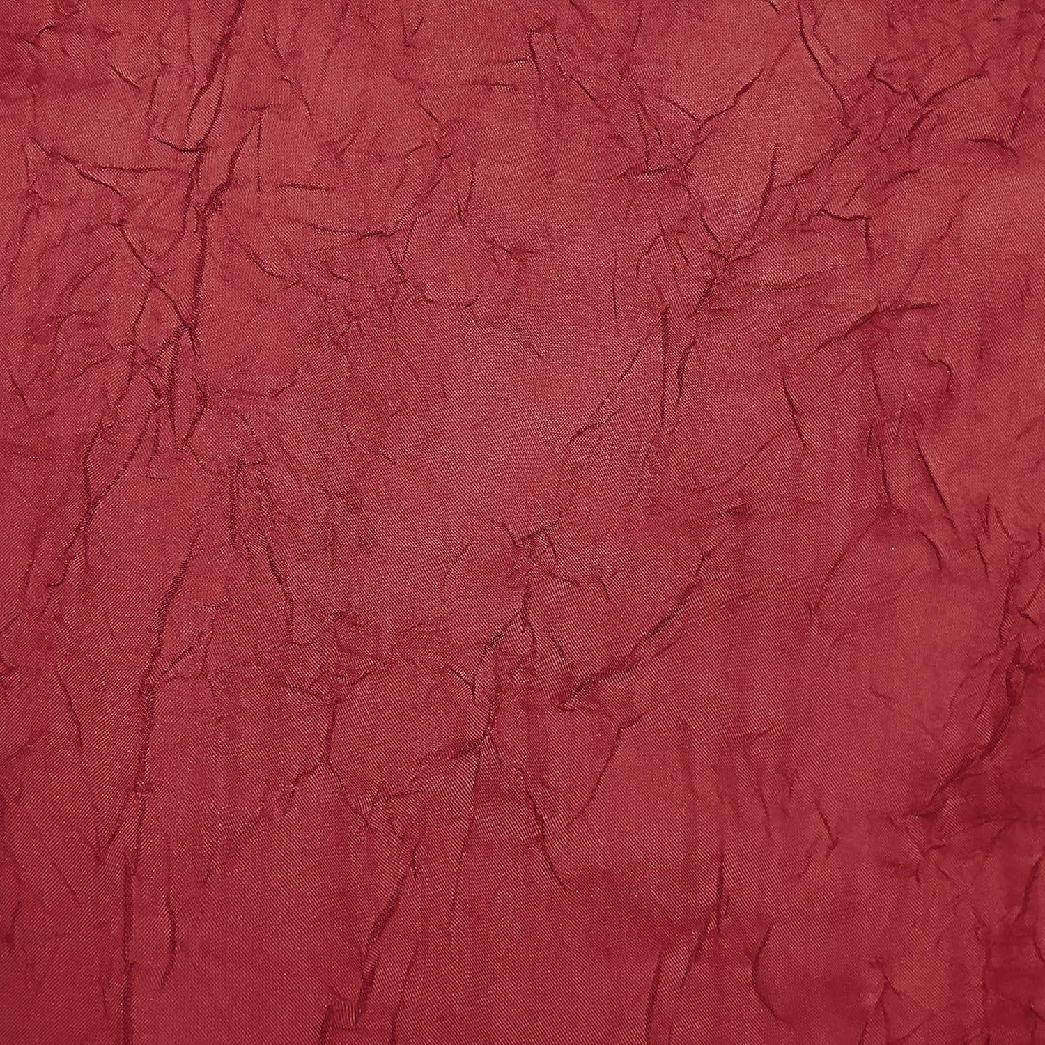 No. 918 Jillian Crushed Voile Sheer Rod Pocket Curtain Panel, 51" x 108", Red