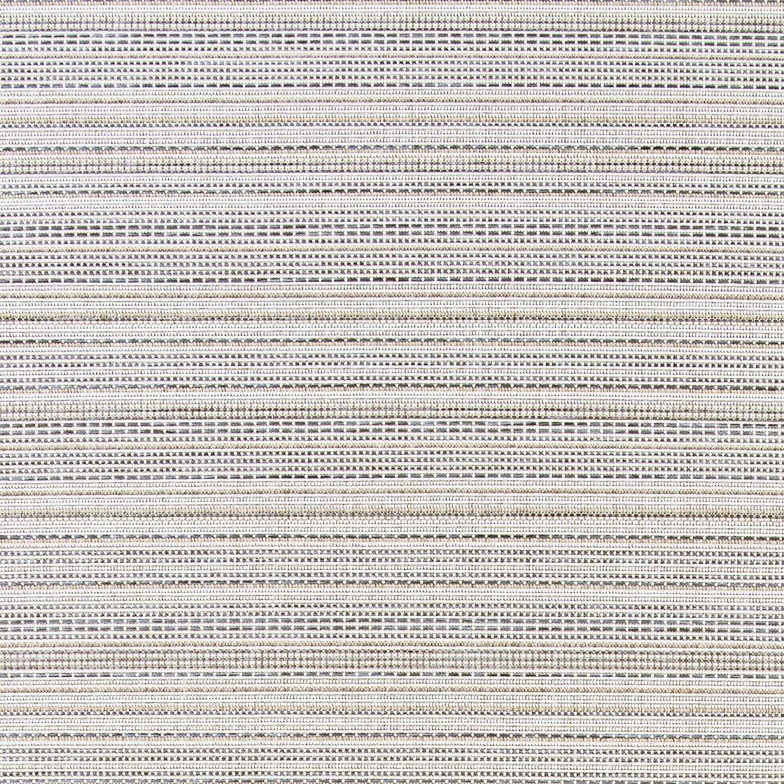 Ivory Stripe Easy-Care Synthetic 6' x 9' Outdoor Rug