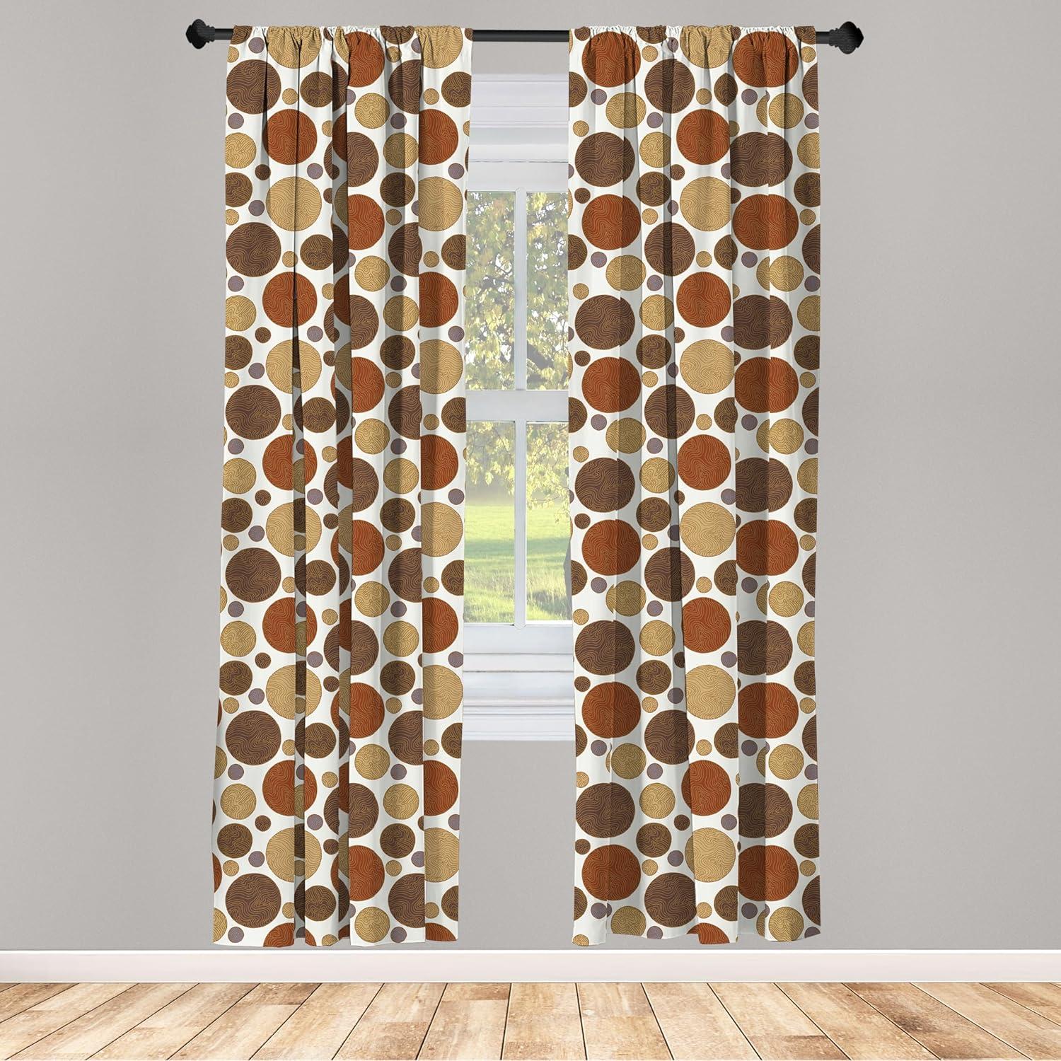 Ambesonne Rose Floral Semi-Sheer Rod Pocket Curtain Panels (Set of 2)