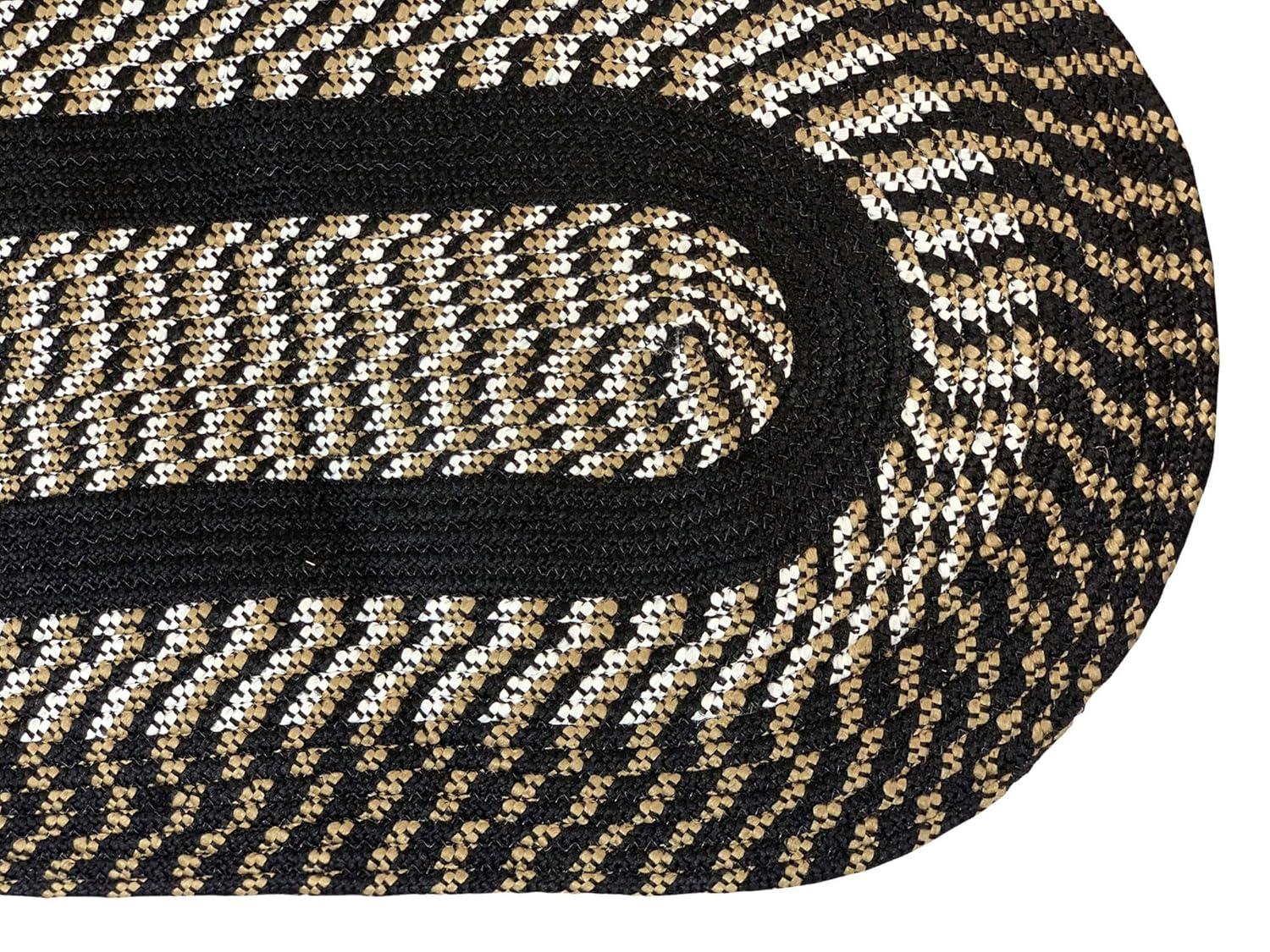 Newport Braid Collection 100% Polypropylene Stripe Pattern Reversible Indoor Utility Rug - Better Trends