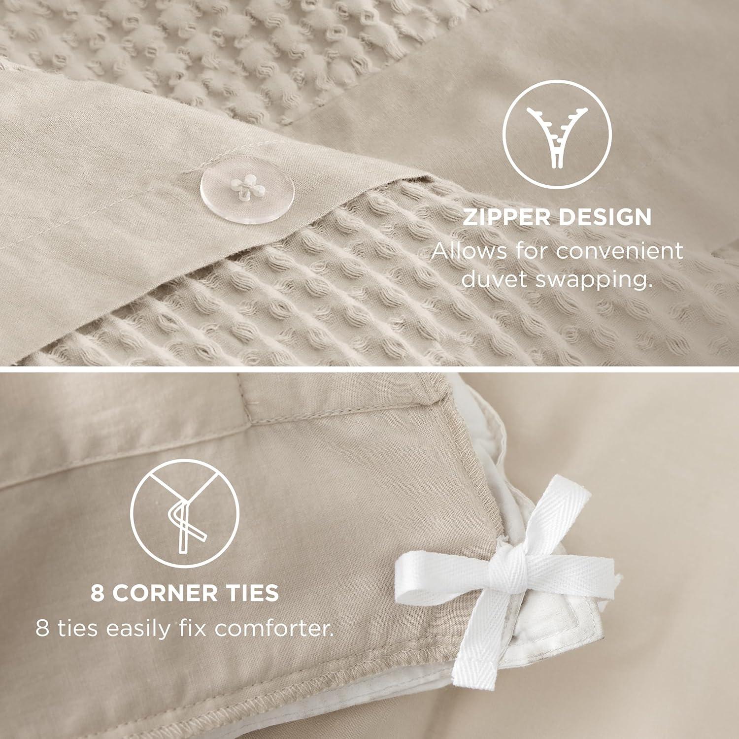 Bedsure Bedsure 100% Cotton Waffle Weave Duvet Cover