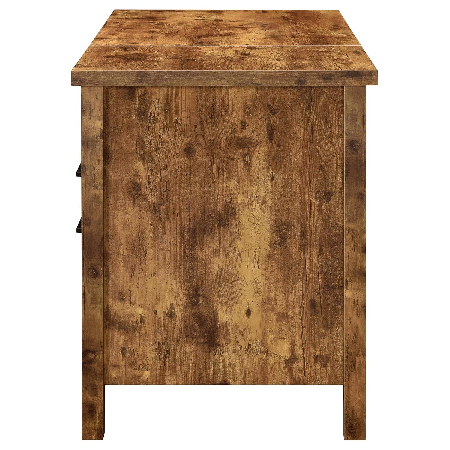 Delwin 2 Drawer Standing Office Desk Antique Nutmeg - Coaster