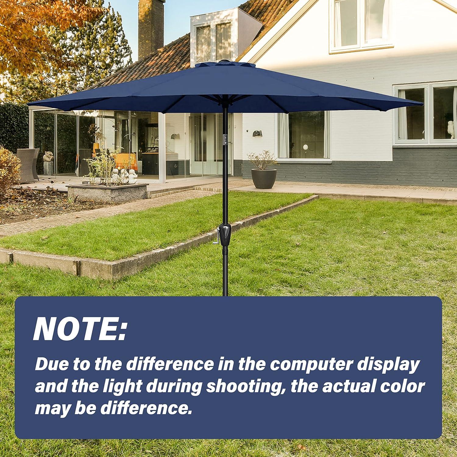 Simple Deluxe Replacement Canopy for 9 ft Patio Umbrella -Dark Blue