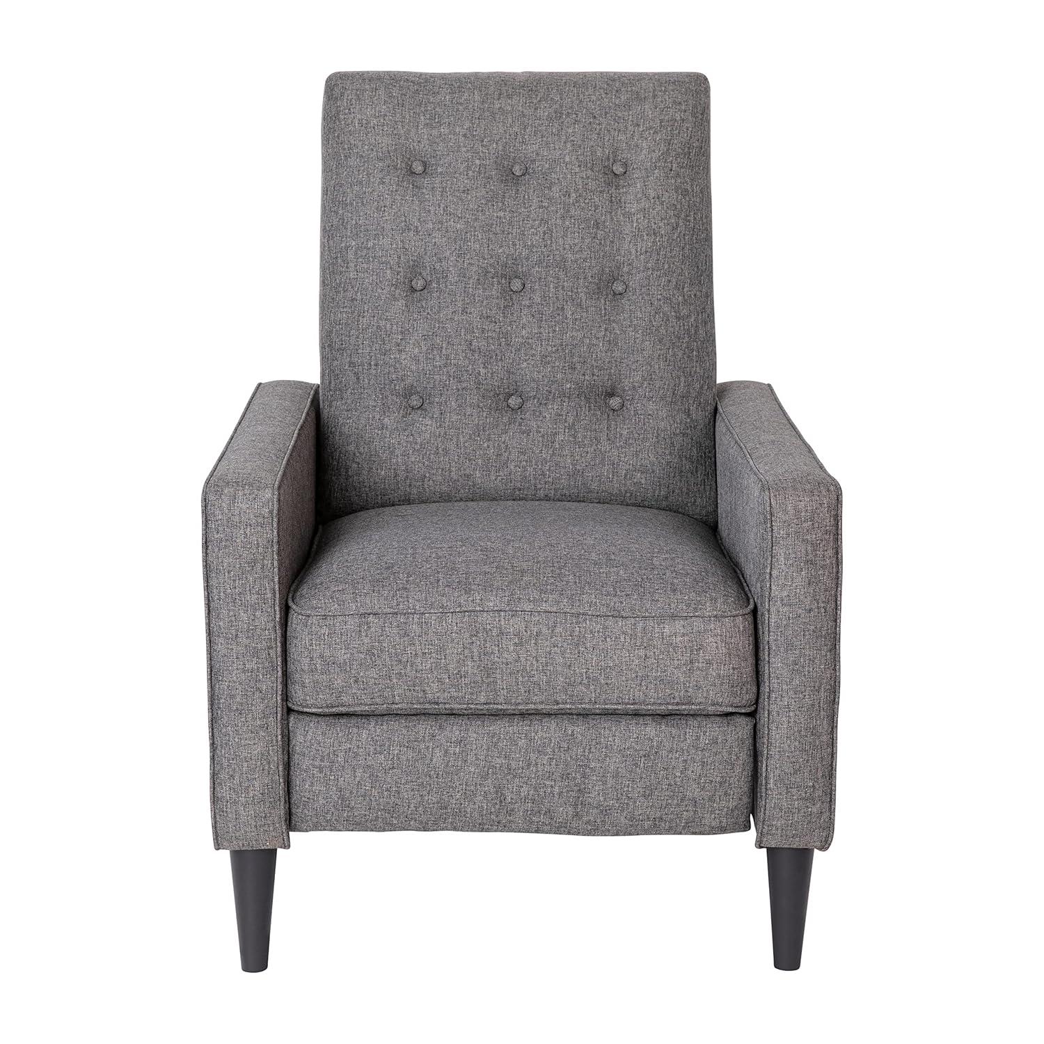 Flash Furniture Ezra Ezra Fabric Push Back Recliner, Gray