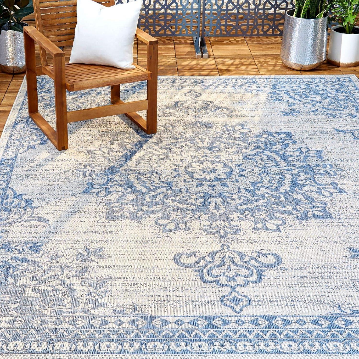 New York Oriental Gray/Blue Rug