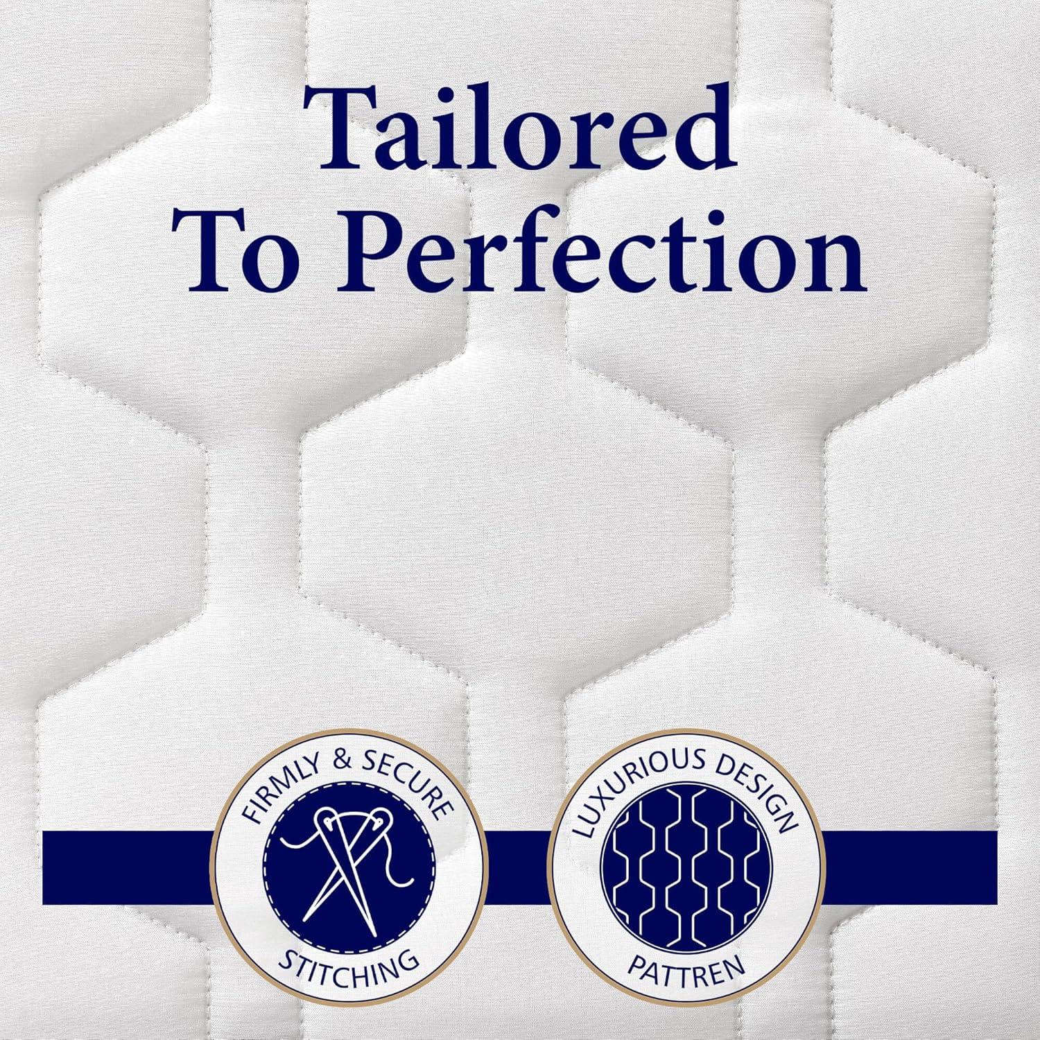 Twin XL Mattress Protector Waterproof, Rest-Guard 100% Waterproof Quilted Fitted Mattress Pad, Ultra Soft & Noiseless Mattress Cover Bed Cover - fits up to 21" Deep, Machine Washable